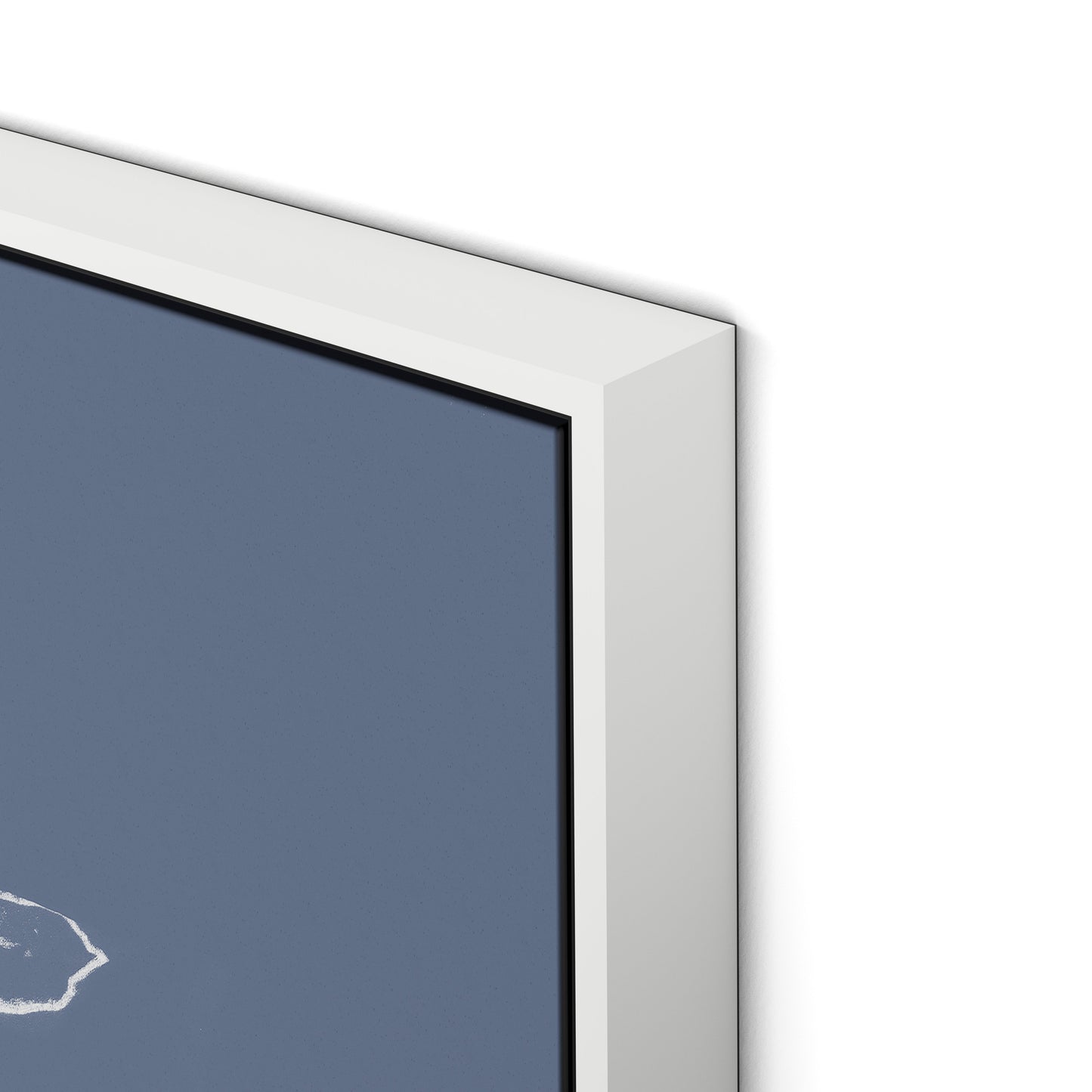 Eucalyptus Sapling Canvas Floater Framed / 24 x 32 in / White