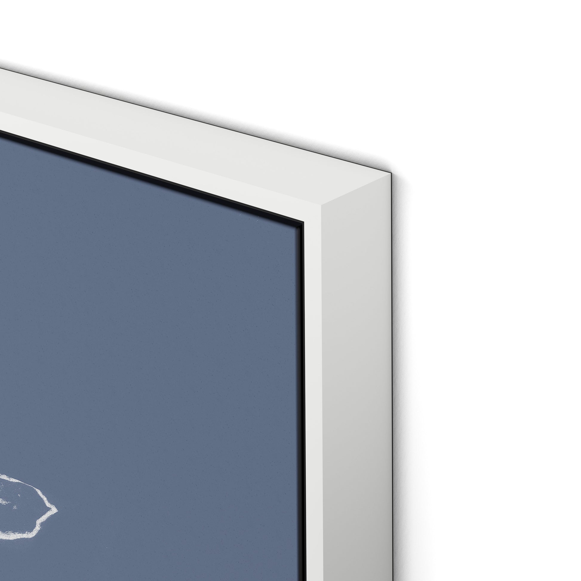 Eucalyptus Sapling Canvas Floater Framed / 24 x 32 in / White