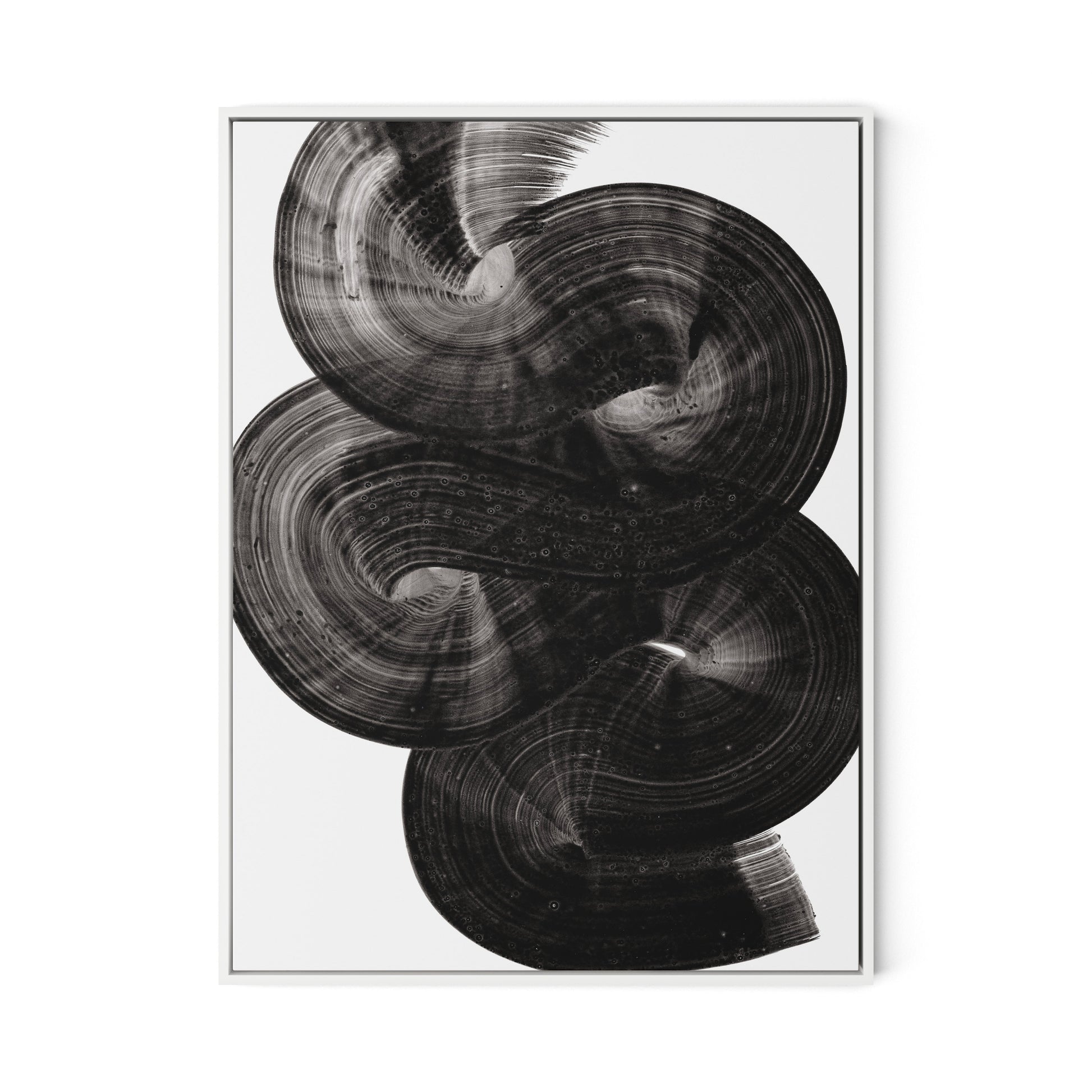 Flow Canvas Floater Framed / 24 x 32 in / White