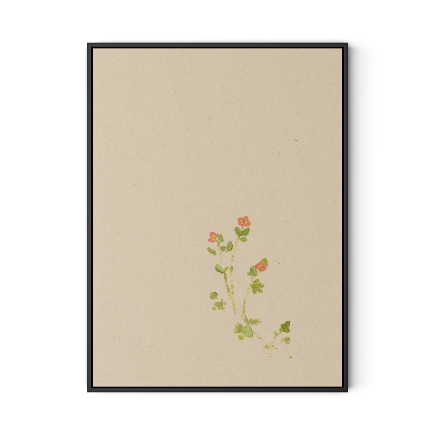 Botanical IV Canvas Floater Framed / 24 x 32 in / Black