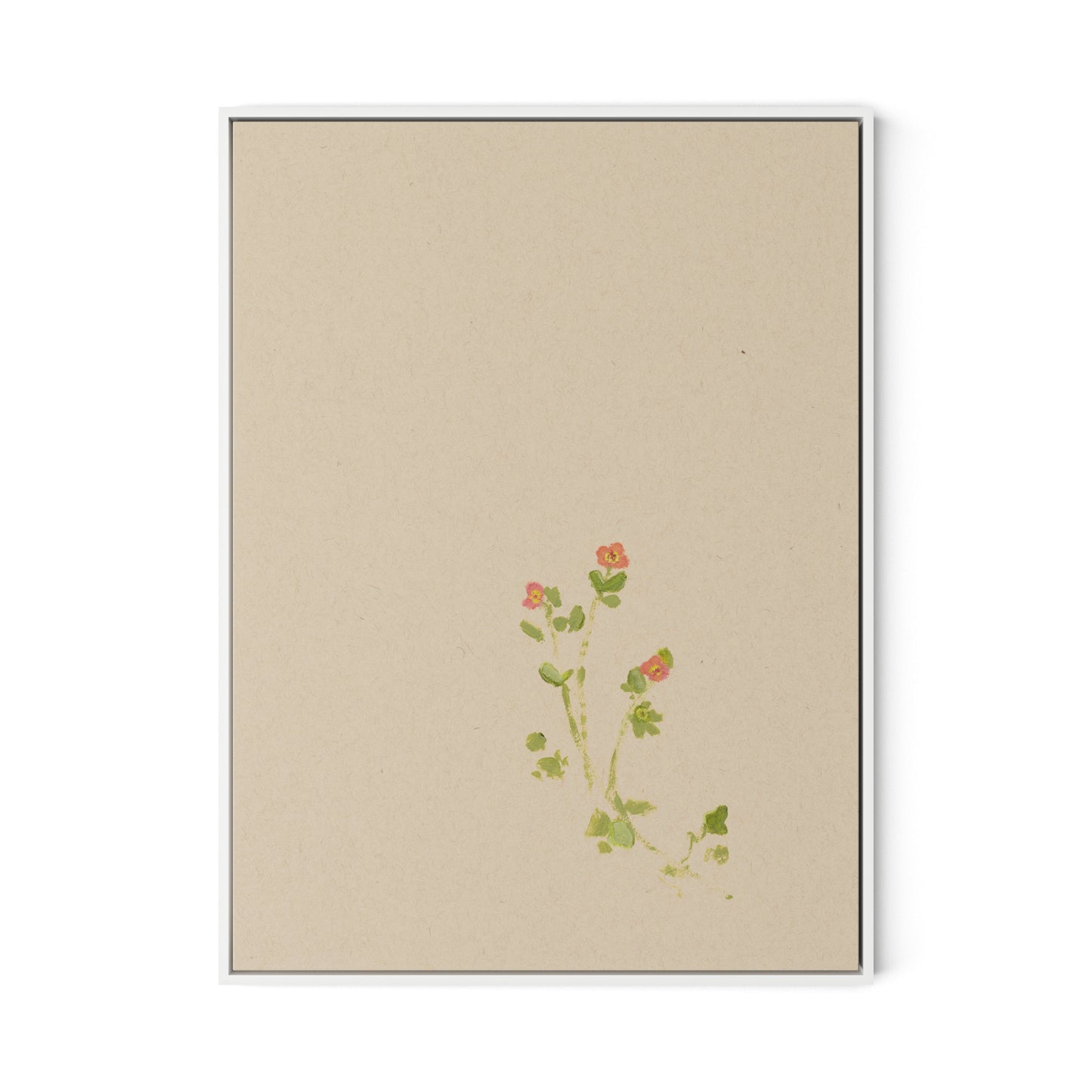 Botanical IV Canvas Floater Framed / 24 x 32 in / White
