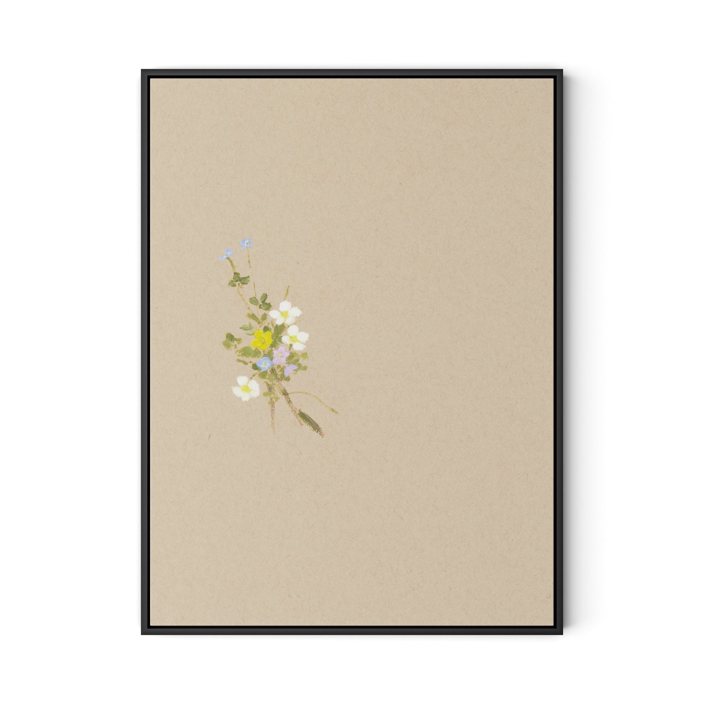 Botanical I Canvas Floater Framed / 24 x 32 in / Black