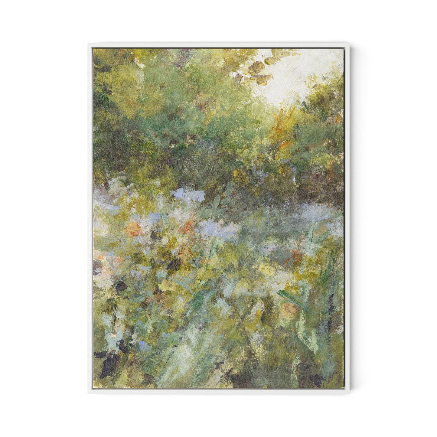 Respite V Canvas Floater Framed / 24 x 32 in / White