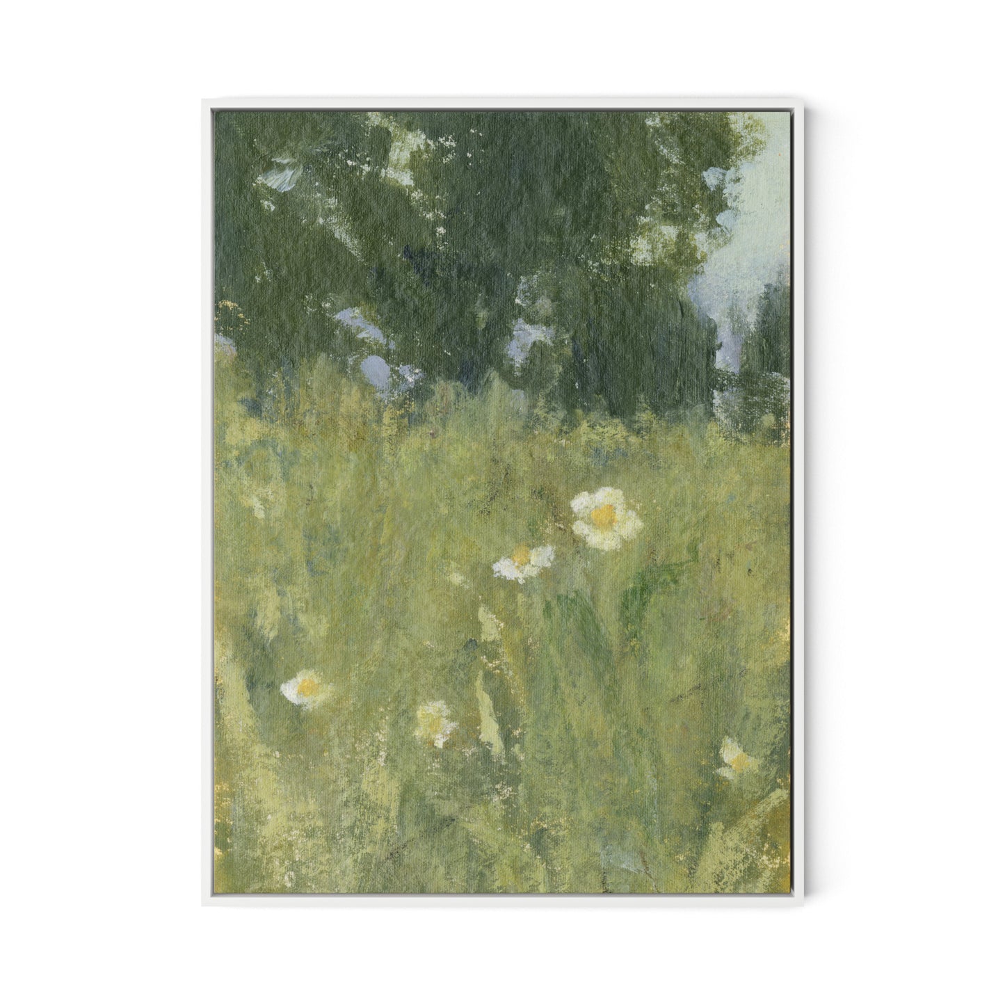 Respite XI Canvas Floater Framed / 24 x 32 in / White