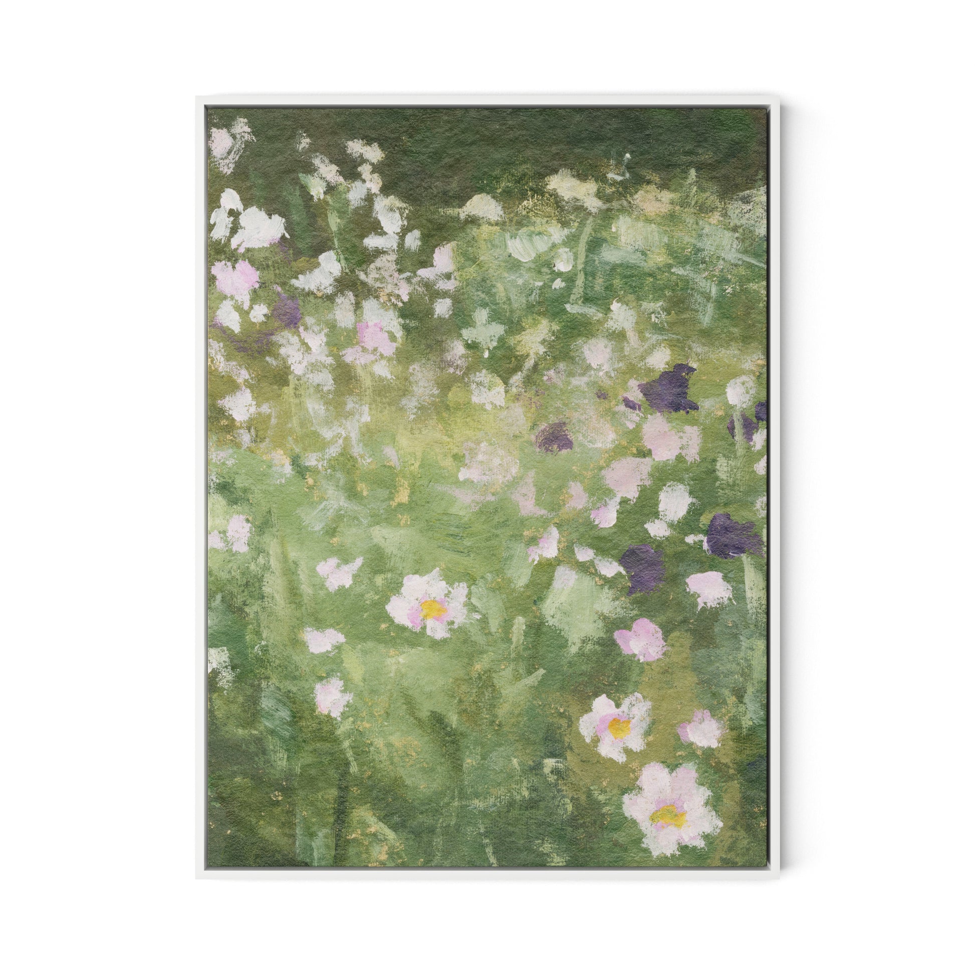 Tapestry III Canvas Floater Framed / 24 x 32 in / White