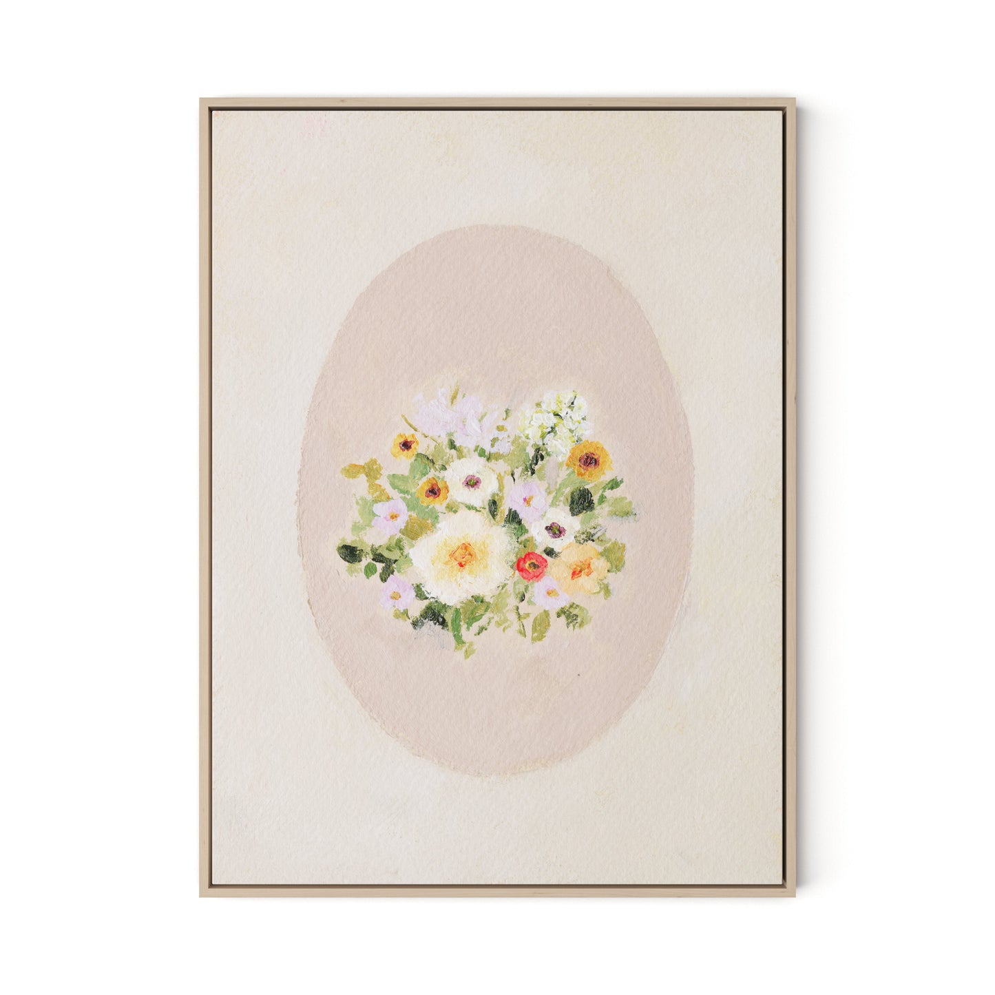 Vignette XIV Canvas Floater Framed / 24 x 32 in / Natural Maple