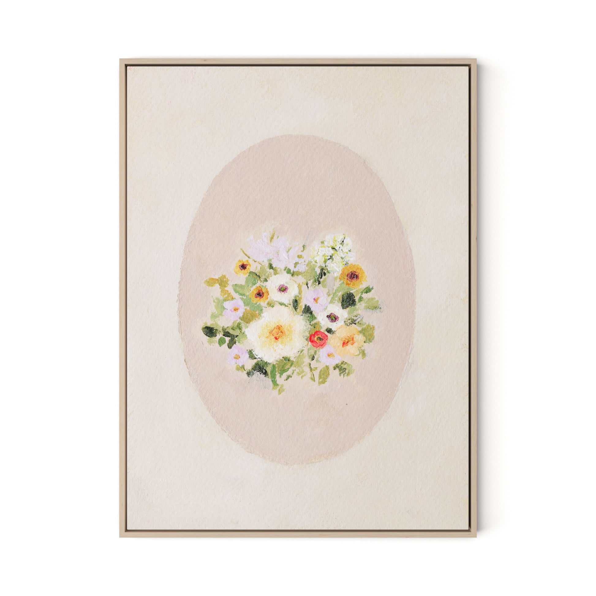 Vignette XIV Canvas Floater Framed / 24 x 32 in / Natural Maple