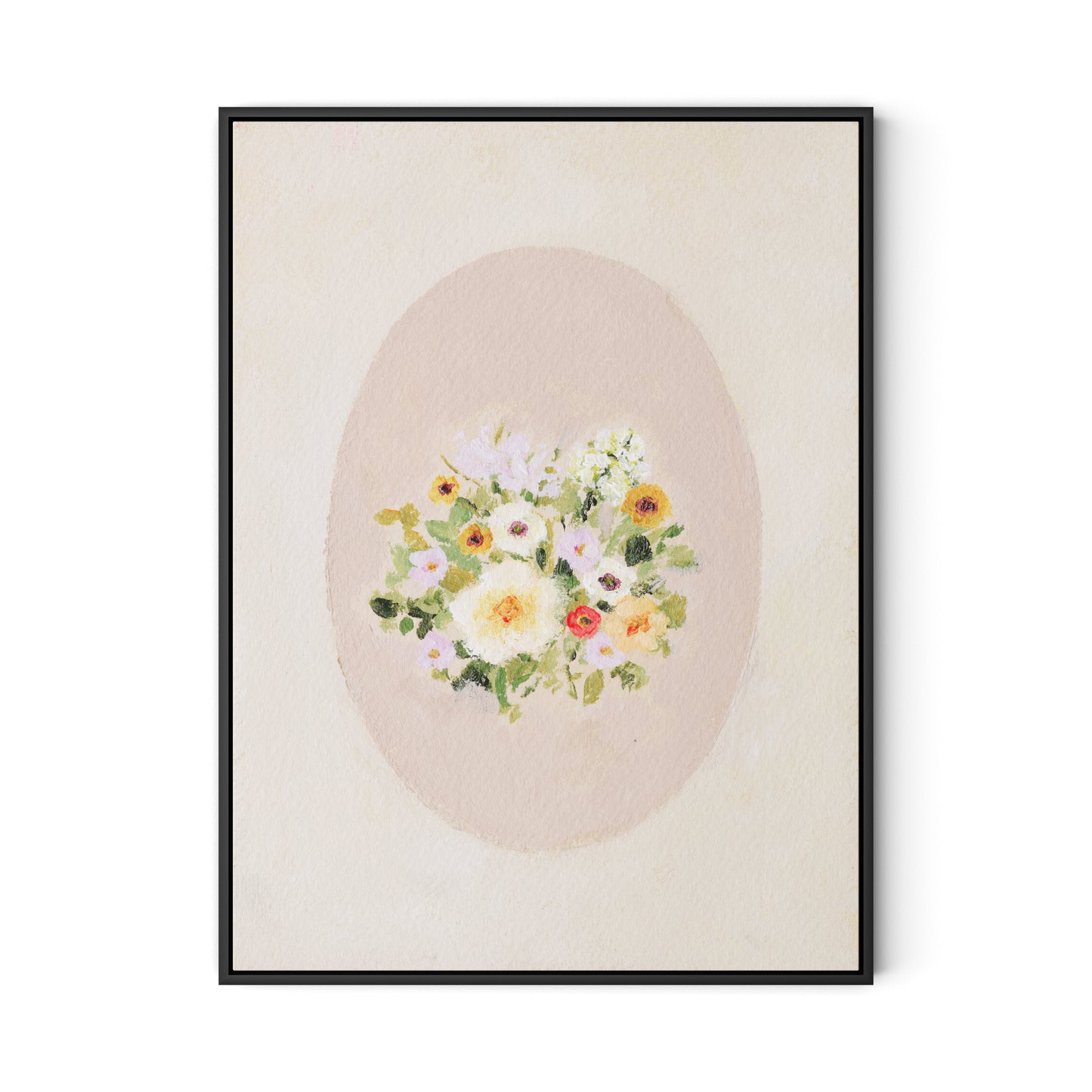 Vignette XIV Canvas Floater Framed / 24 x 32 in / Black