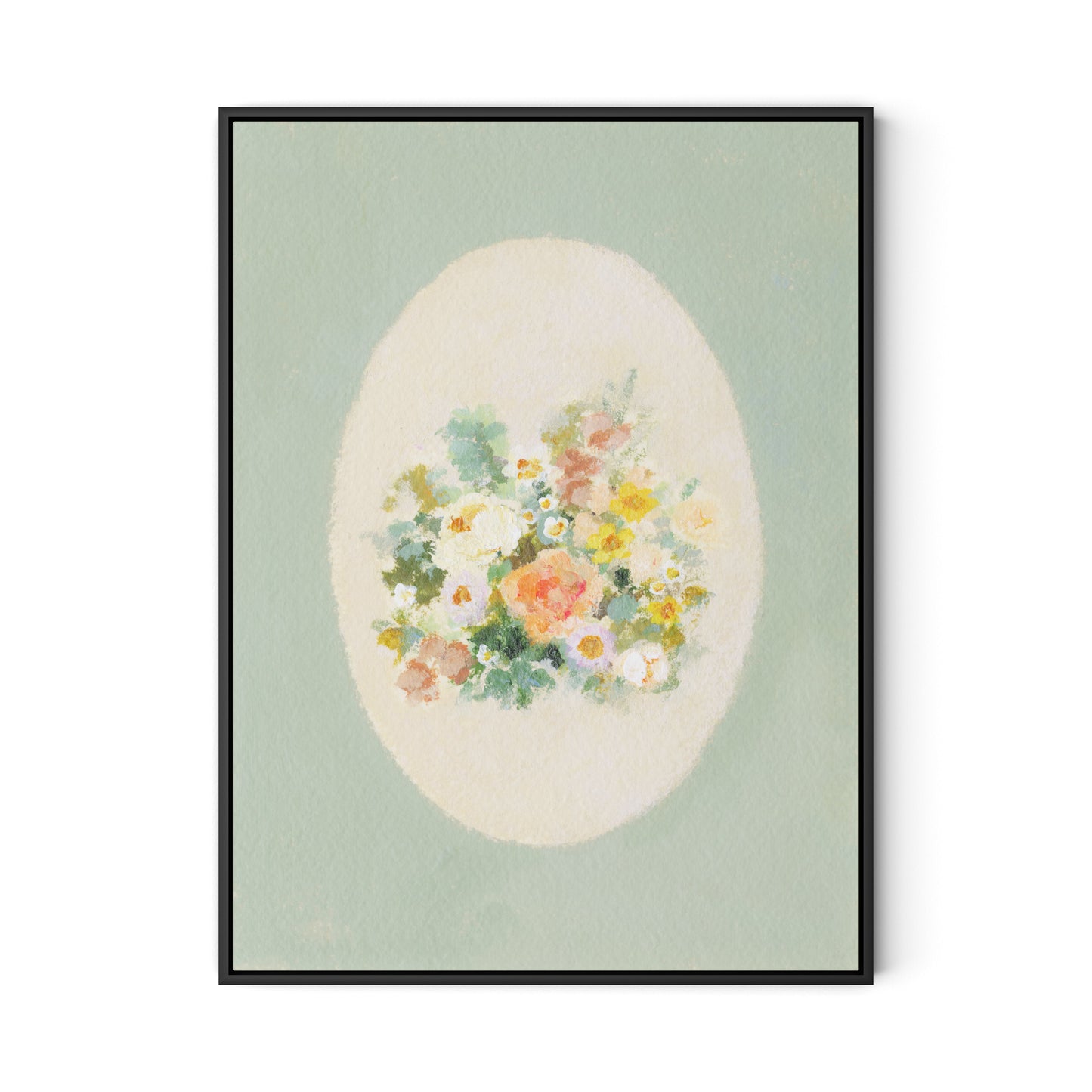 Vignette XIX Canvas Floater Framed / 24 x 32 in / Black