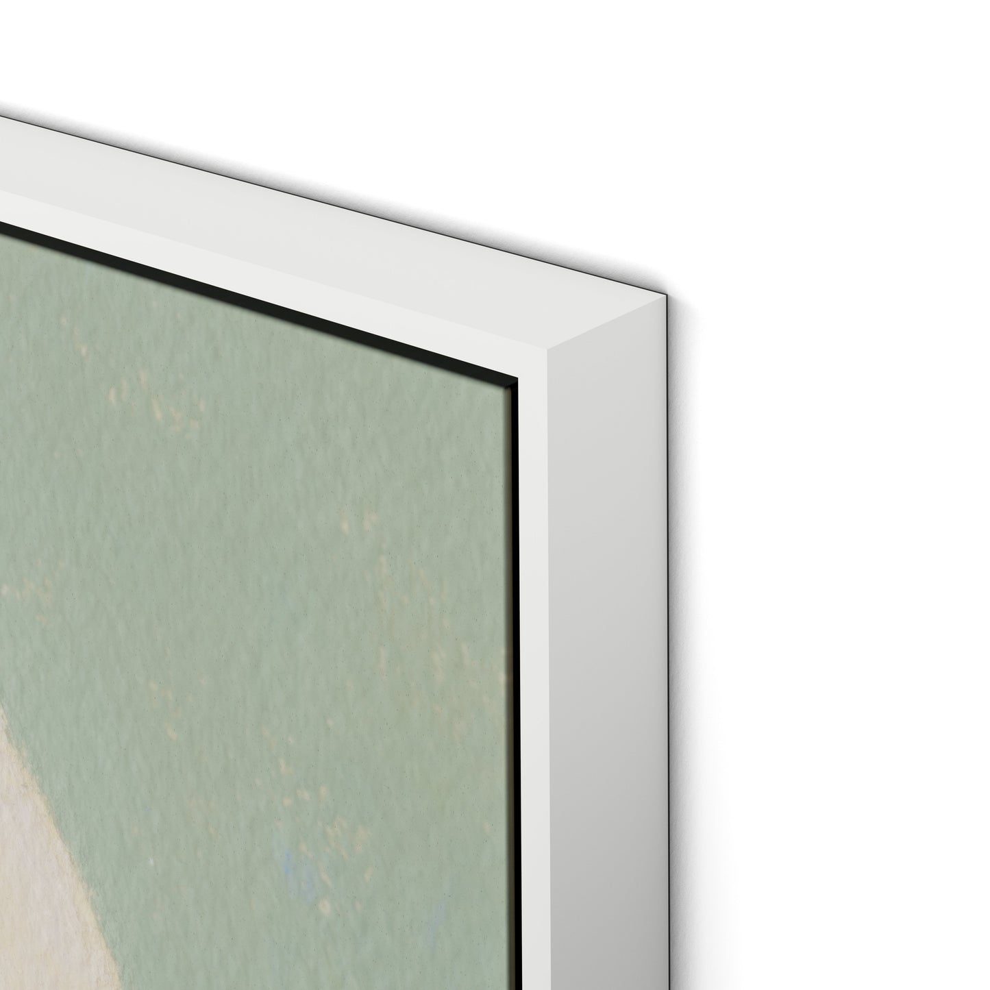 Vignette XIX Canvas Floater Framed / 24 x 32 in / White