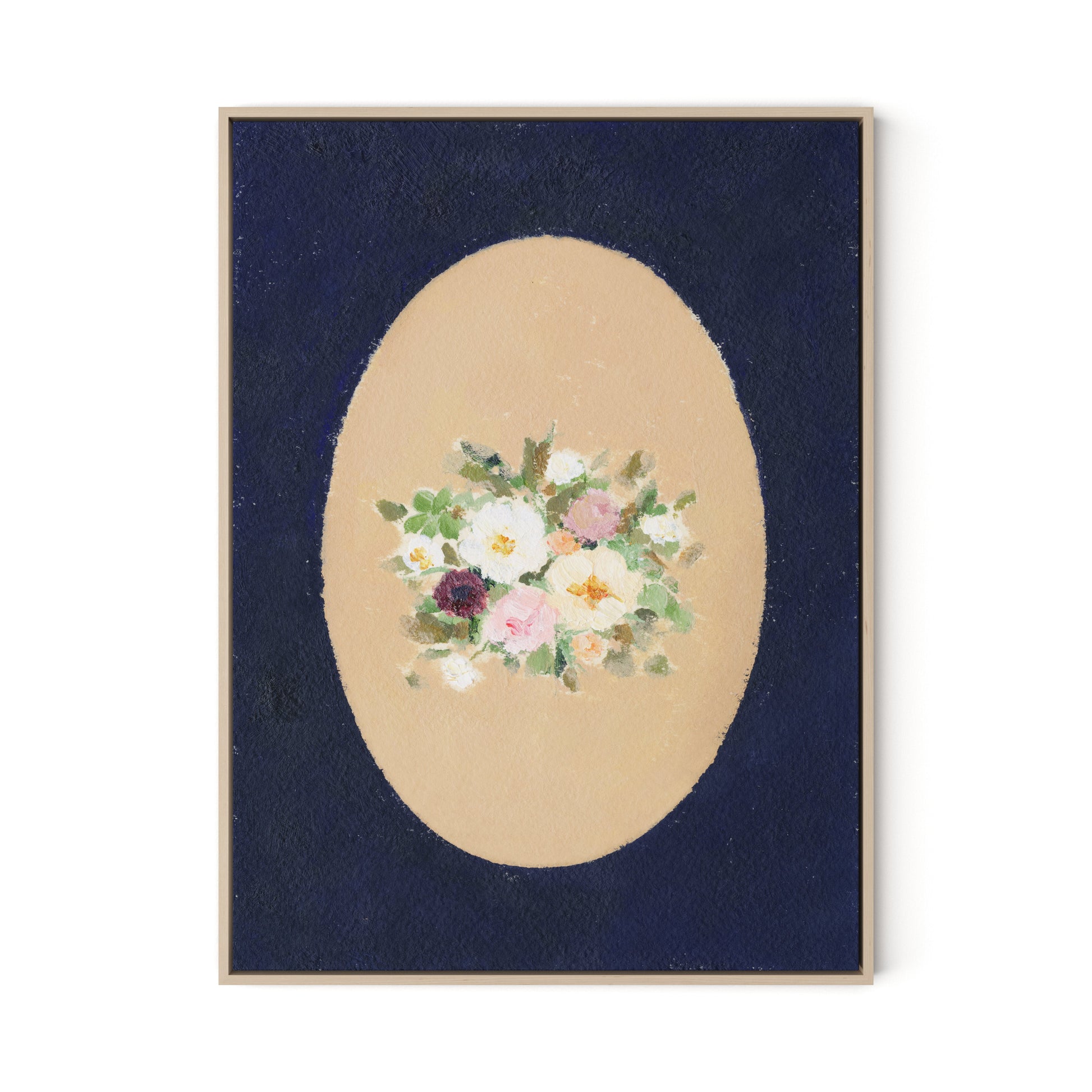 Vignette VII Canvas Floater Framed / 24 x 32 in / Natural Maple