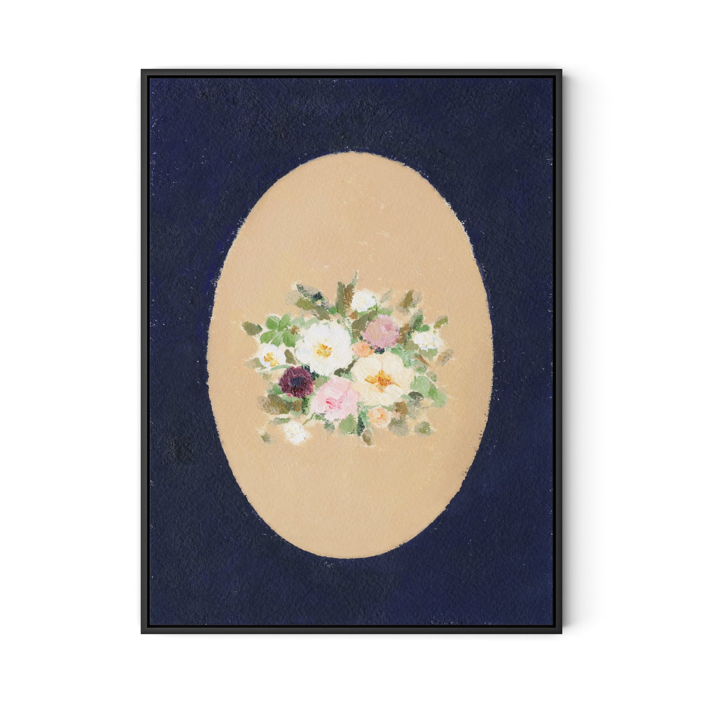 Vignette VII Canvas Floater Framed / 24 x 32 in / Black