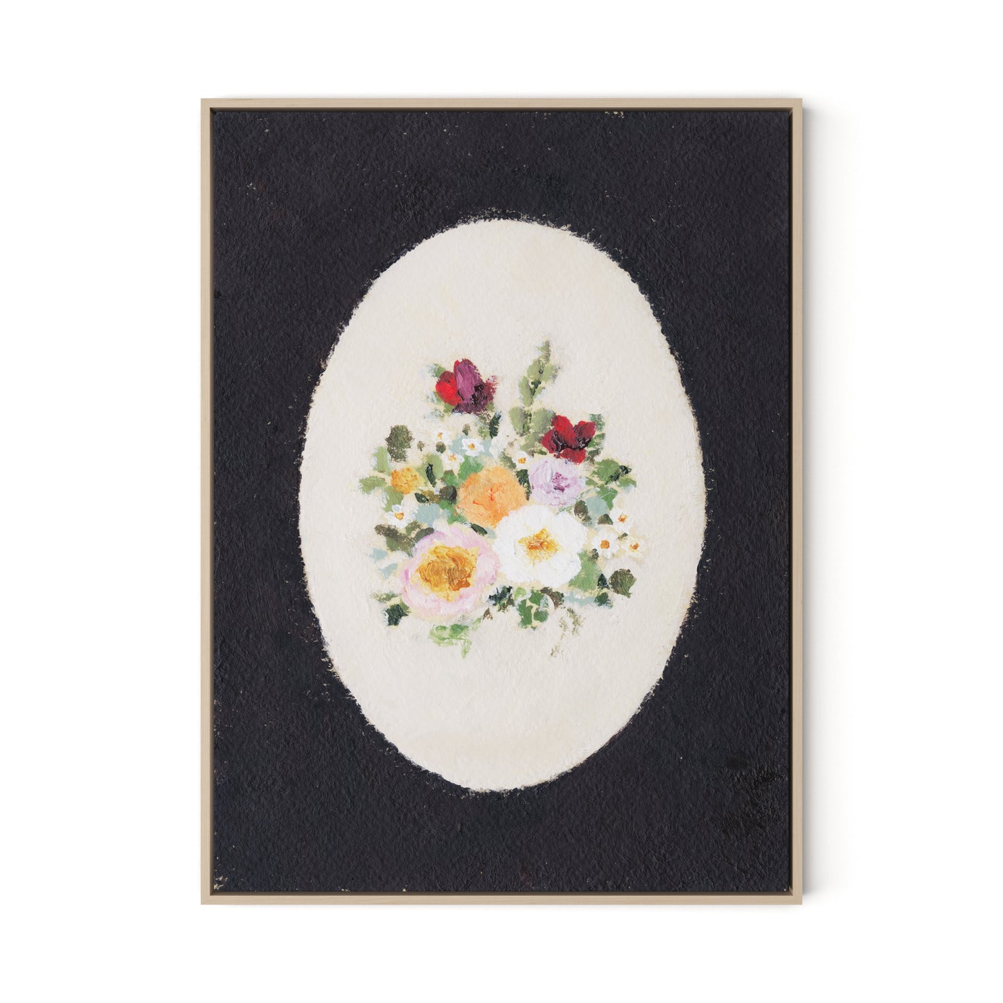 Vignette IV Canvas Floater Framed / 24 x 32 in / Natural Maple