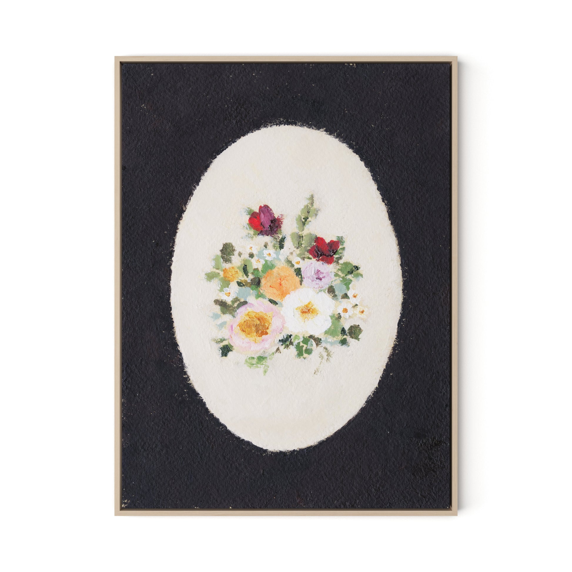 Vignette IV Canvas Floater Framed / 24 x 32 in / Natural Maple