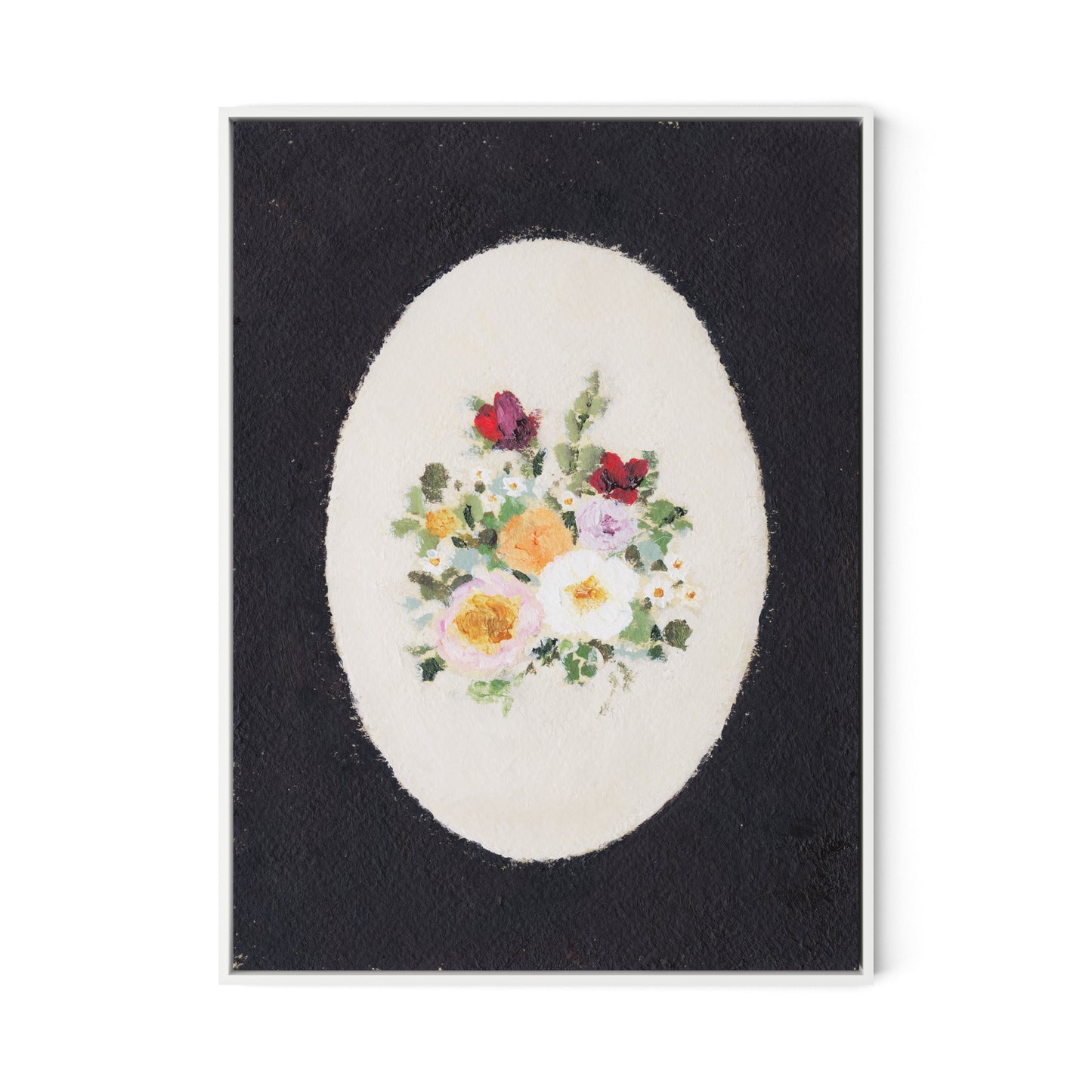 Vignette IV Canvas Floater Framed / 24 x 32 in / White