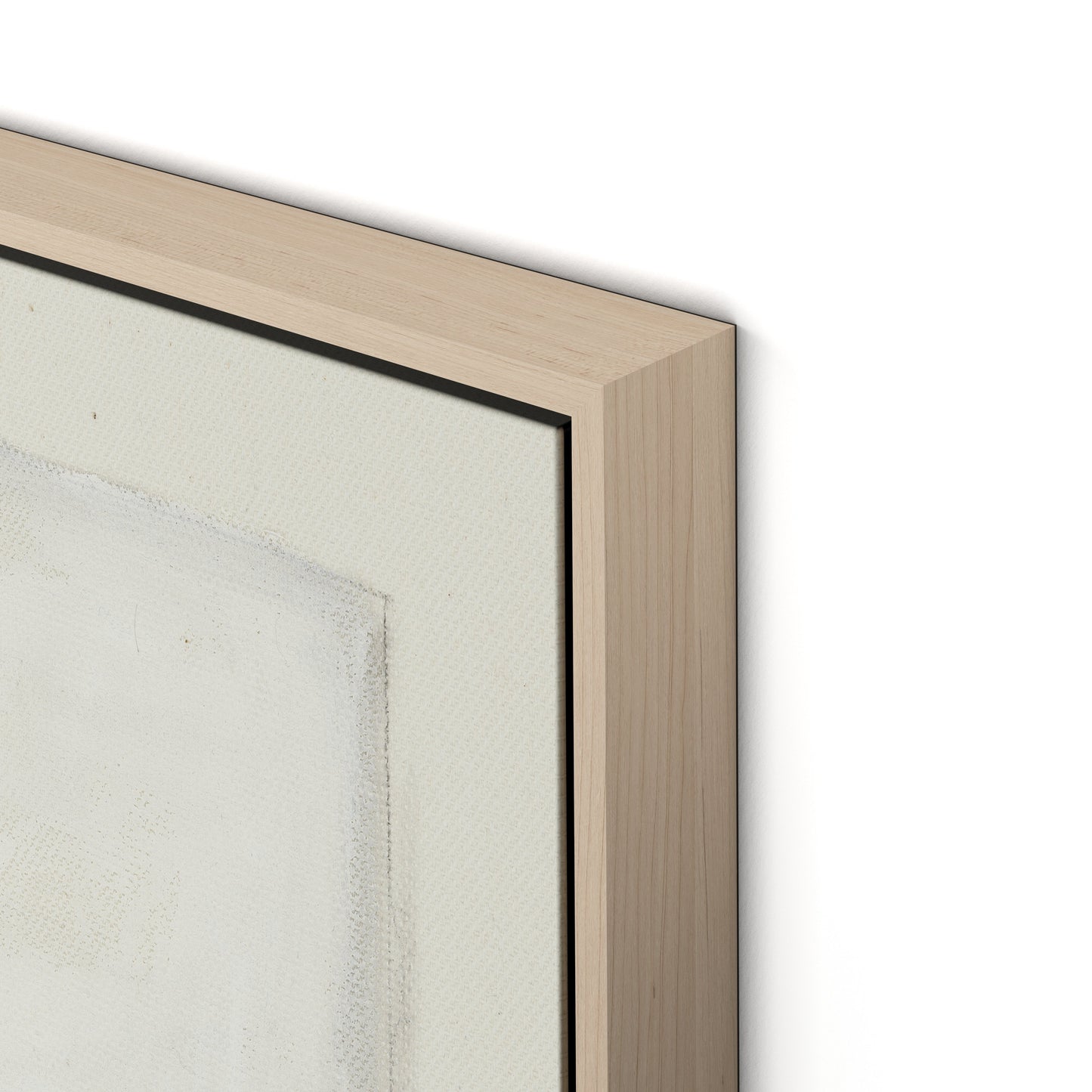 Lakeside Florets Canvas Floater Framed / 24 x 32 in / Natural Maple