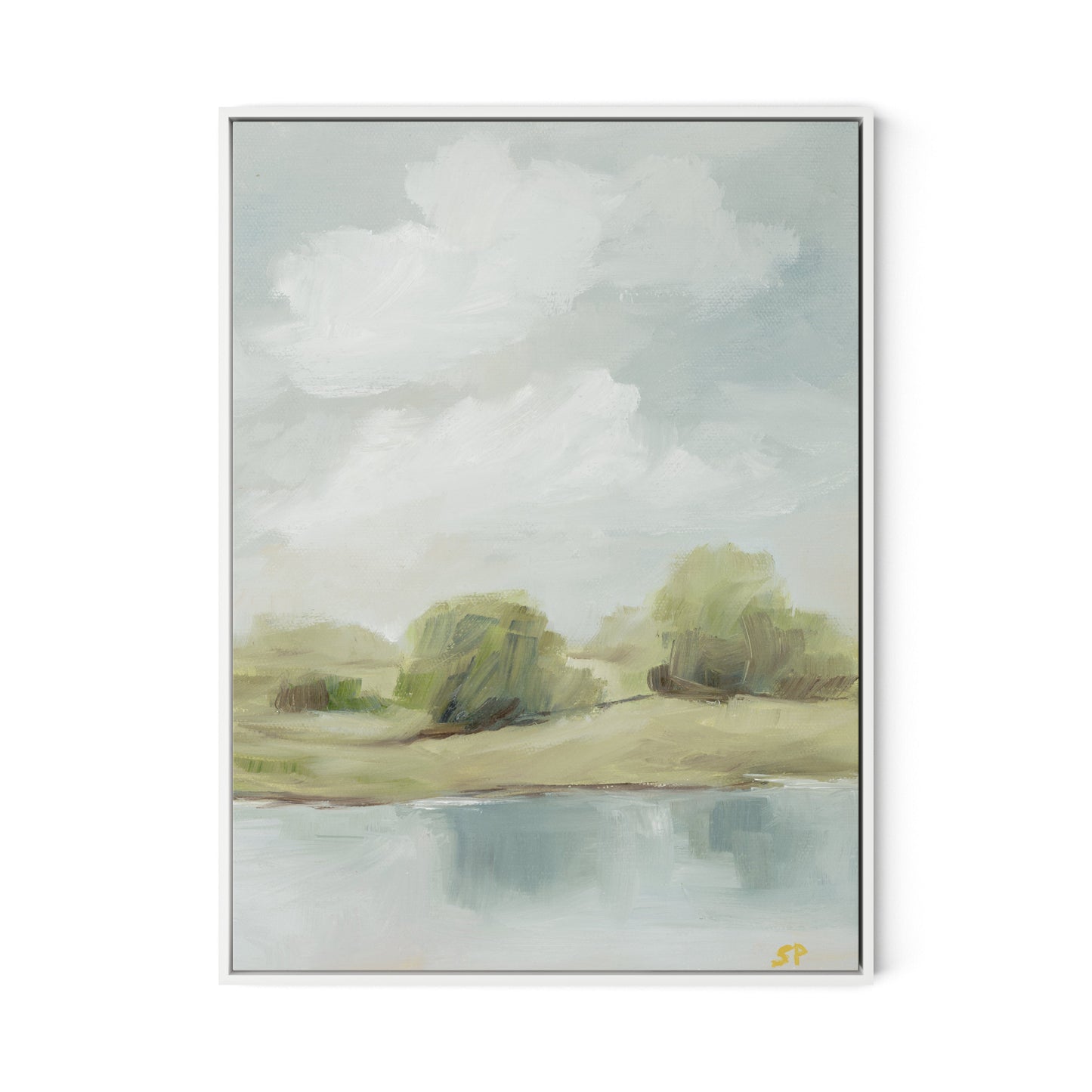 Summer in June Canvas Floater Framed / 24 x 32 in / White
