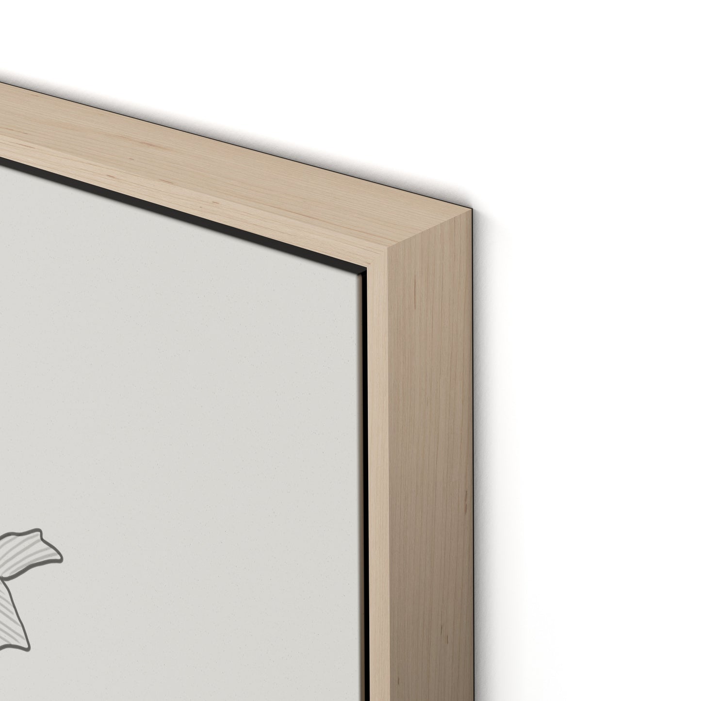 All Flowers Canvas Floater Framed / 24 x 32 in / Natural Maple