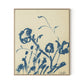 Indigo Meadow Rue Canvas Floater Framed / 26.5 x 32 in / Natural Maple