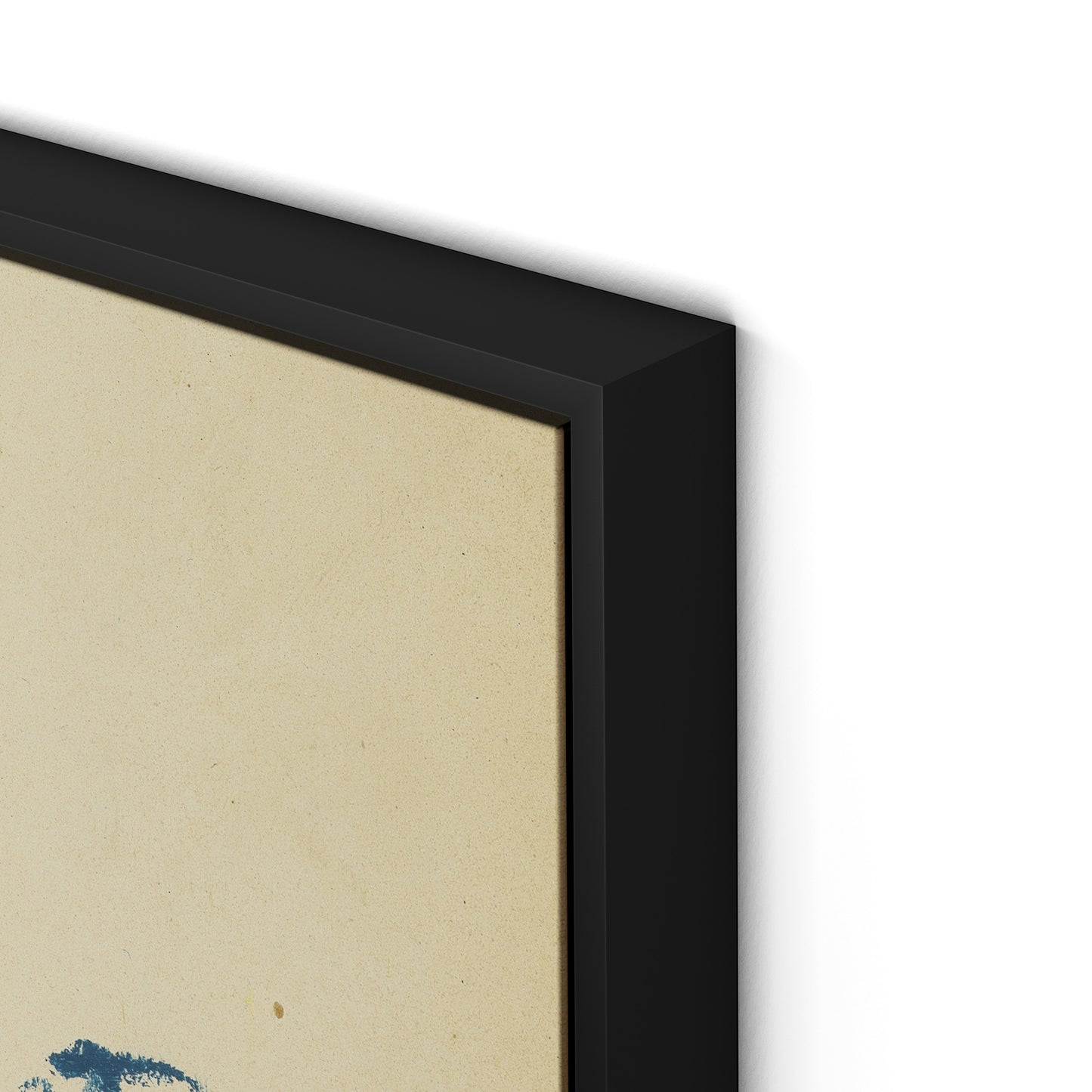 Indigo Meadow Rue Canvas Floater Framed / 26.5 x 32 in / Black