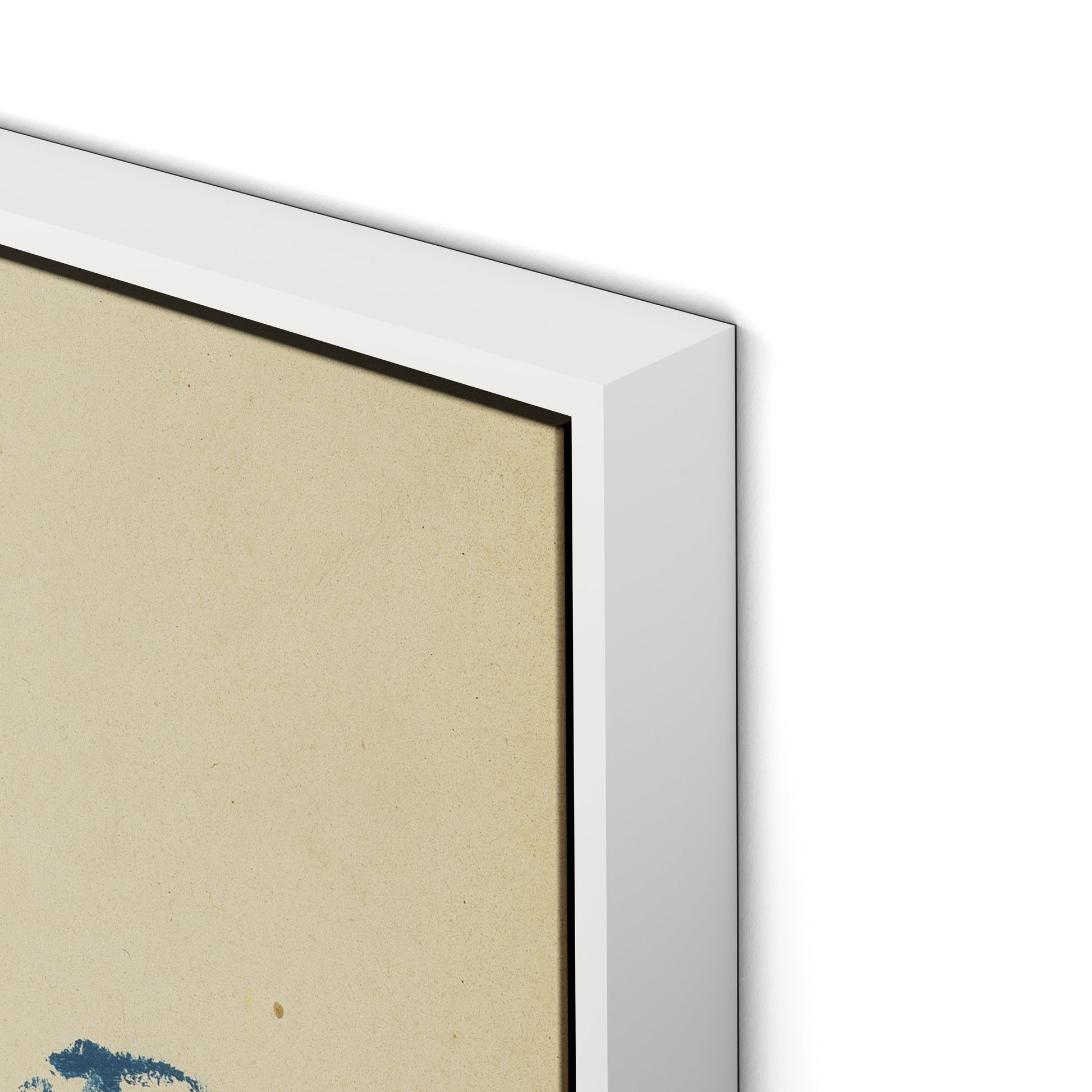 Indigo Meadow Rue Canvas Floater Framed / 26.5 x 32 in / White