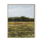 Yellow Flower Field Canvas Floater Framed / 26 x 32 in / Natural Maple