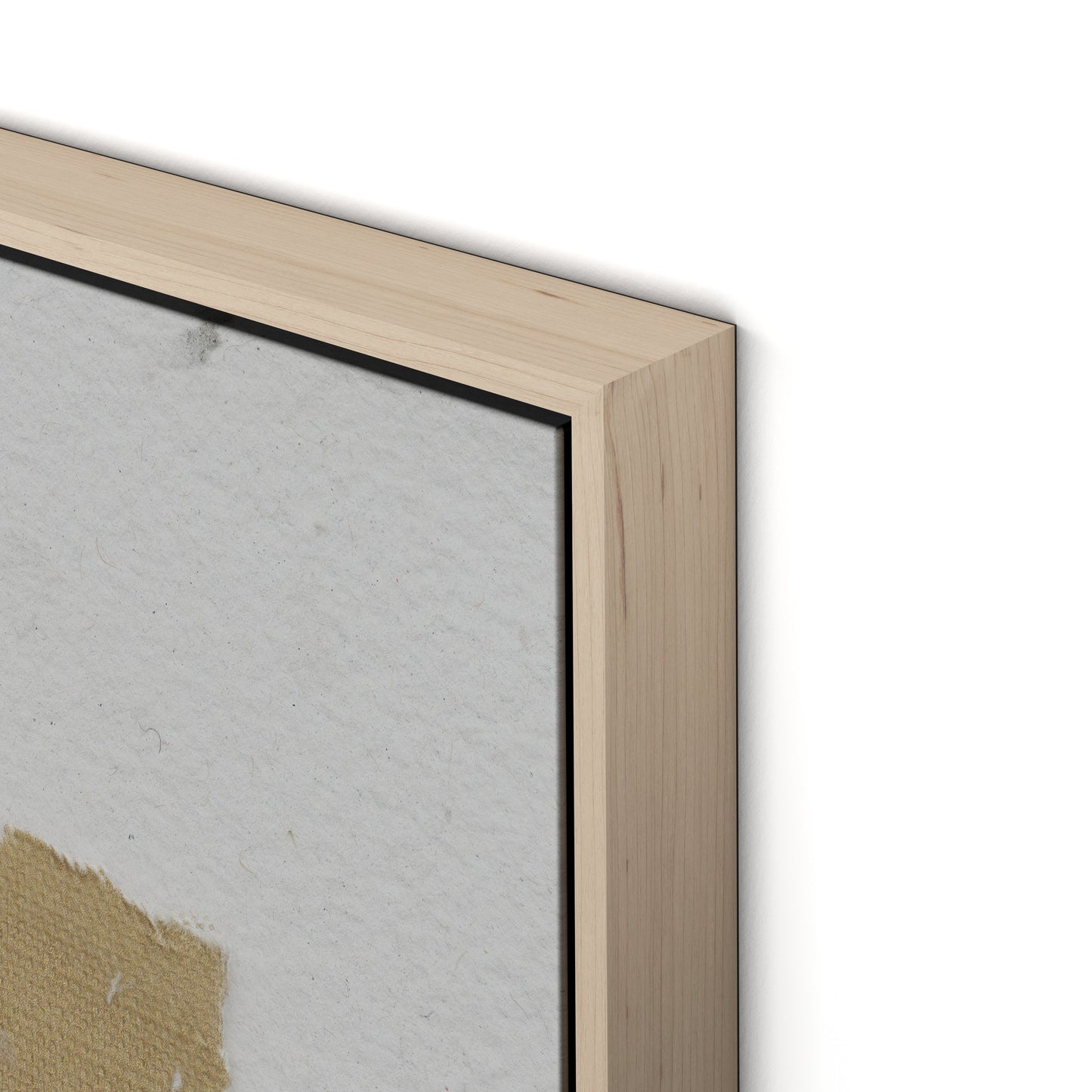 Fabric Collage II Canvas Floater Framed / 27.5 x 32 in / Natural Maple