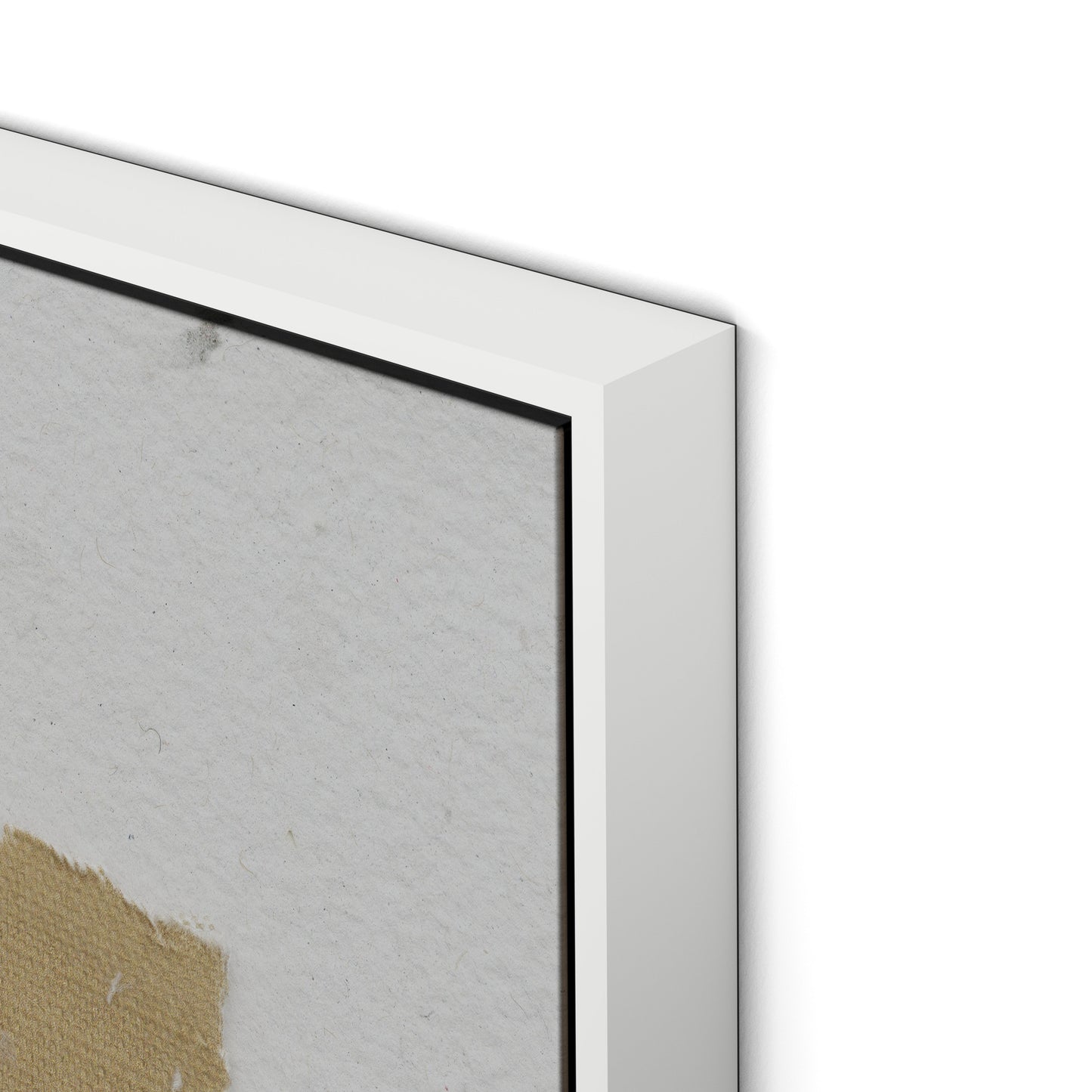 Fabric Collage II Canvas Floater Framed / 27.5 x 32 in / White