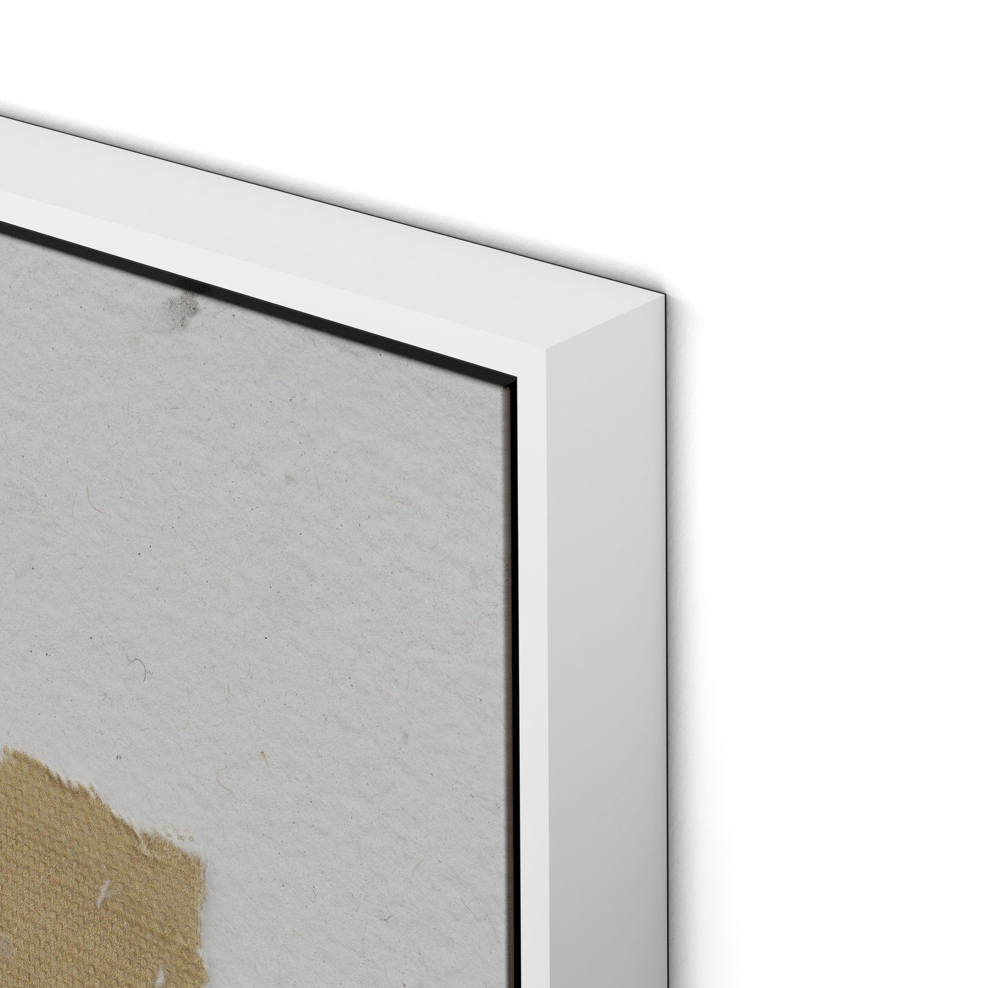 Fabric Collage II Canvas Floater Framed / 27.5 x 32 in / White