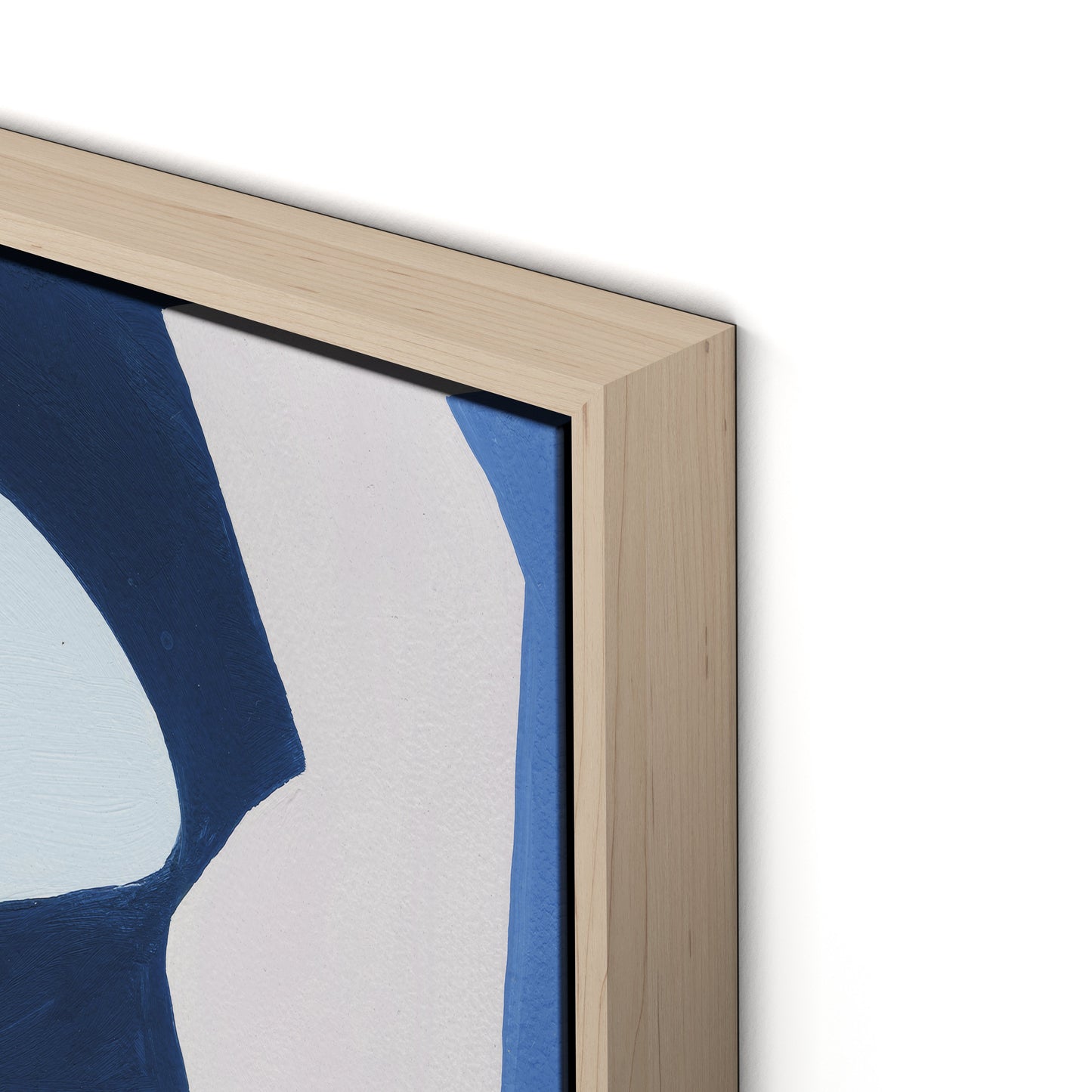 Blue No. 8 Canvas Floater Framed / 24 x 32 in / Natural Maple