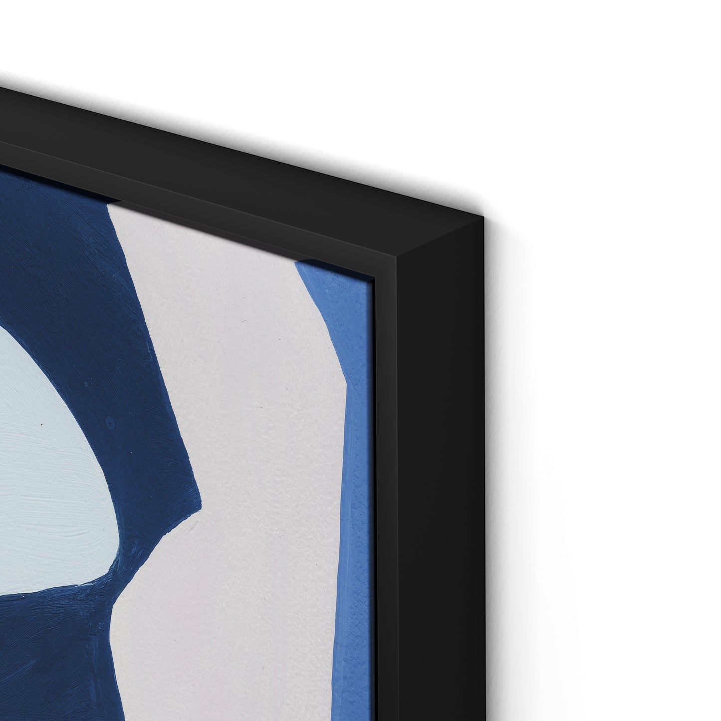 Blue No. 8 Canvas Floater Framed / 24 x 32 in / Black