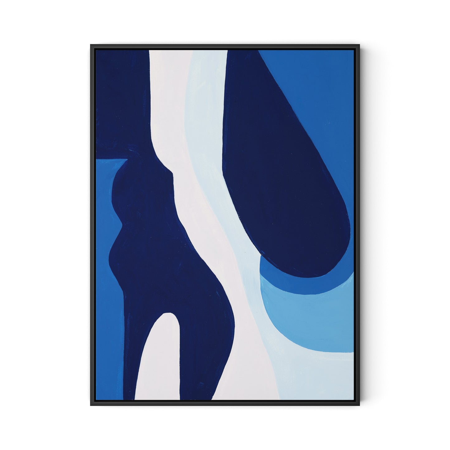 Blue No. 6 Canvas Floater Framed / 24 x 32 in / Black