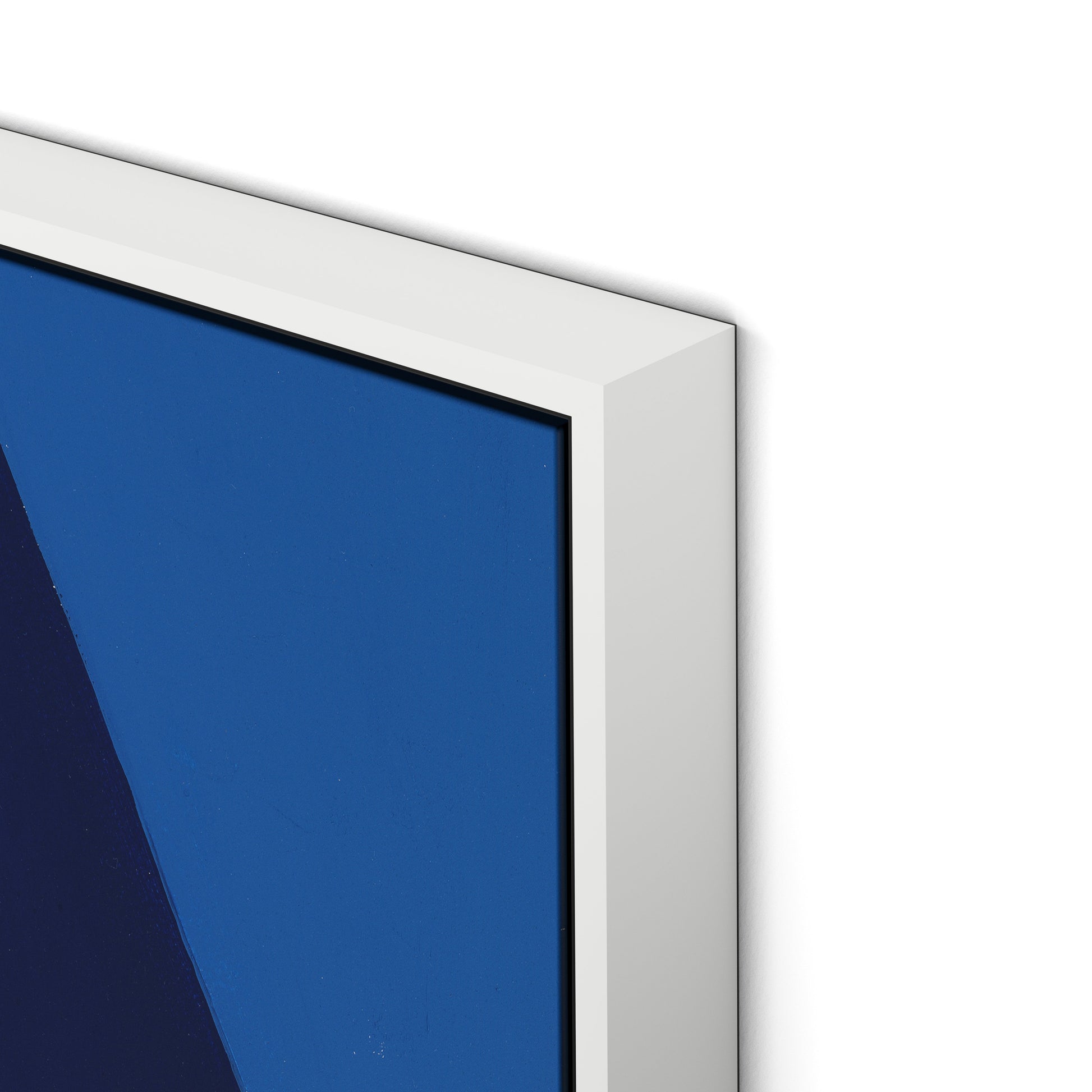 Blue No. 6 Canvas Floater Framed / 24 x 32 in / White