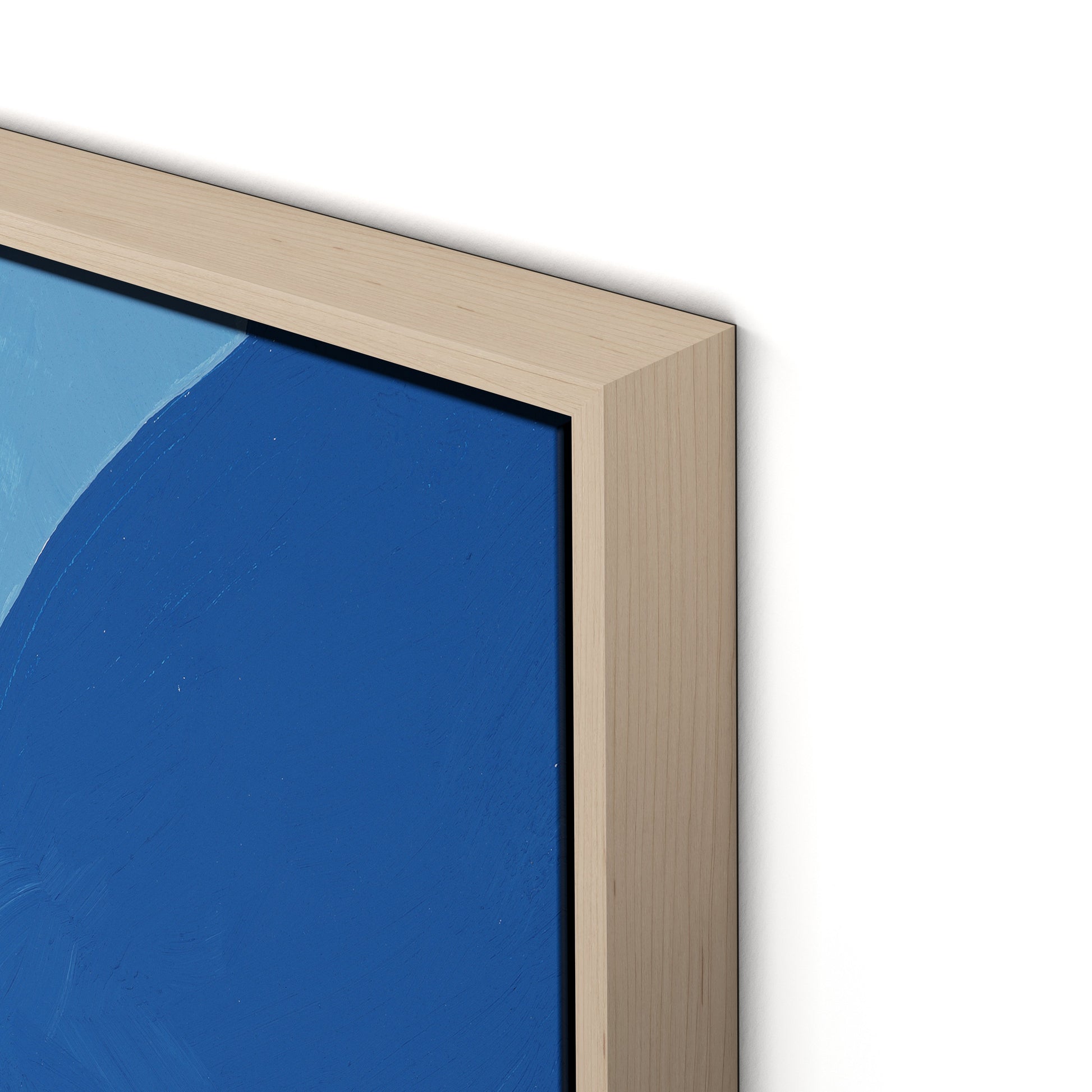 Blue No. 7 Canvas Floater Framed / 24 x 32 in / Natural Maple