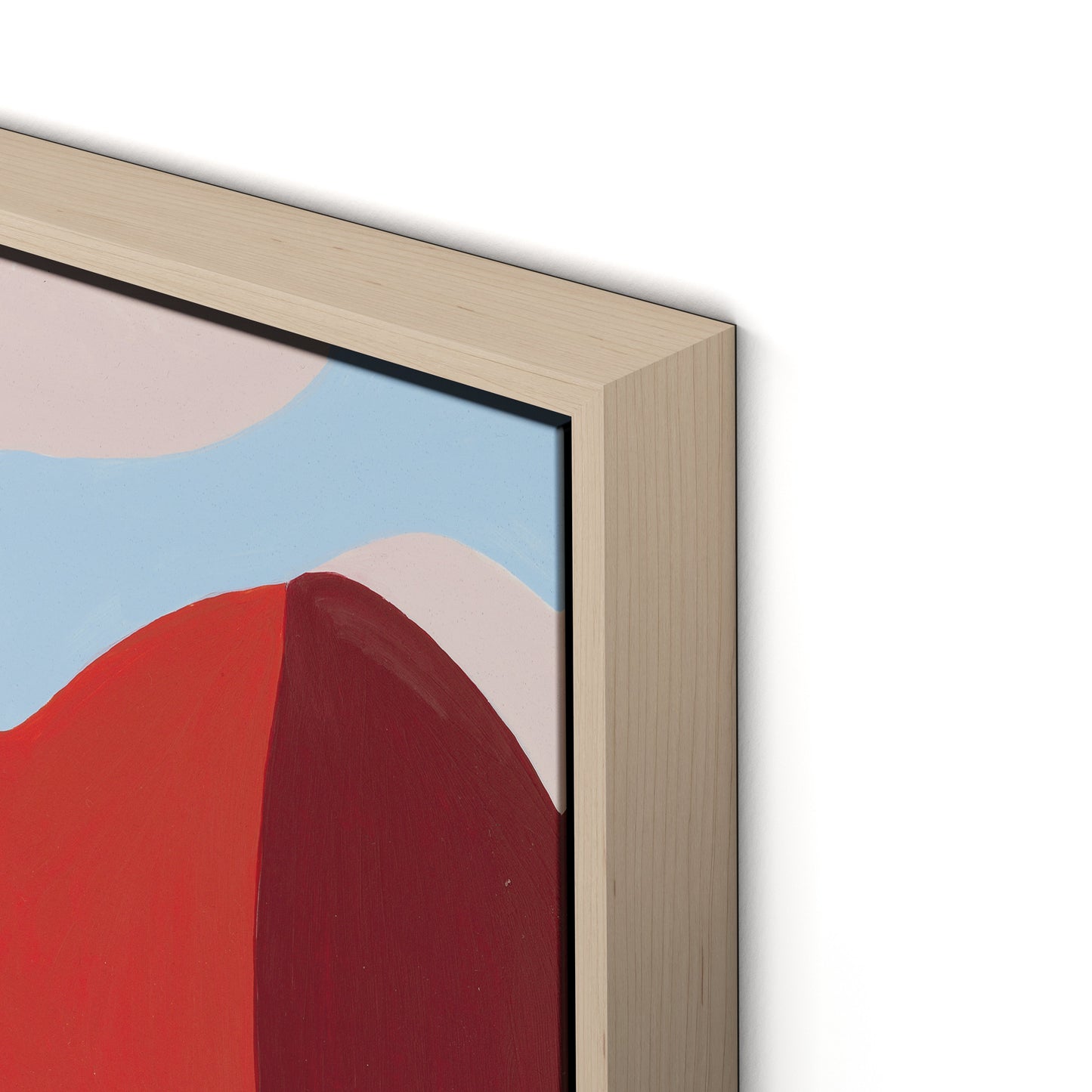 Red No. 1 Canvas Floater Framed / 24 x 32 in / Natural Maple