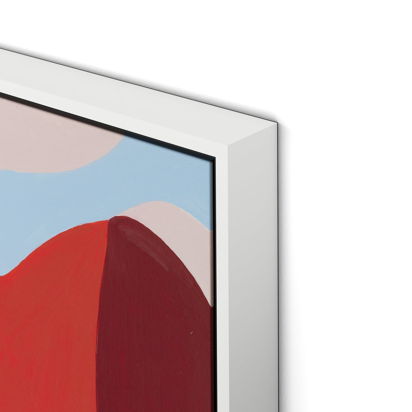 Red No. 1 Canvas Floater Framed / 24 x 32 in / White