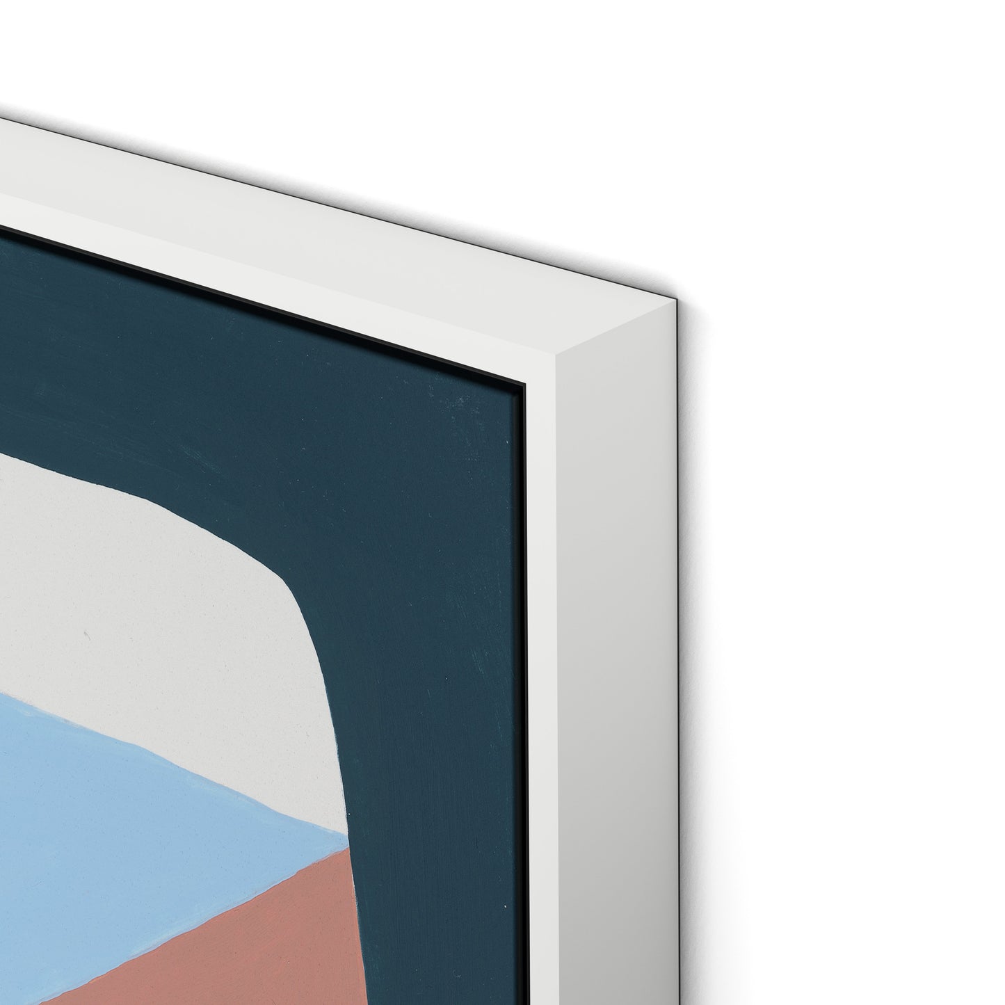 Walking No. 1 Canvas Floater Framed / 24 x 32 in / White