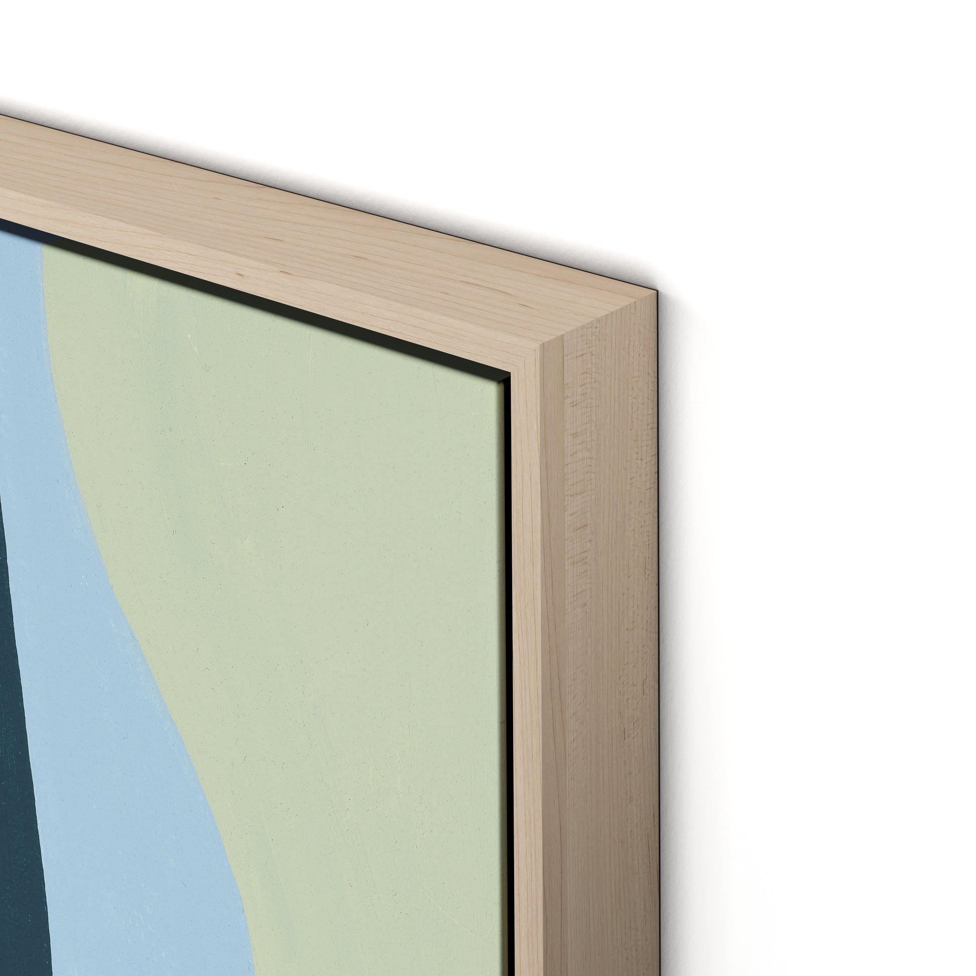 Walking No. 2 Canvas Floater Framed / 24 x 32 in / Natural Maple