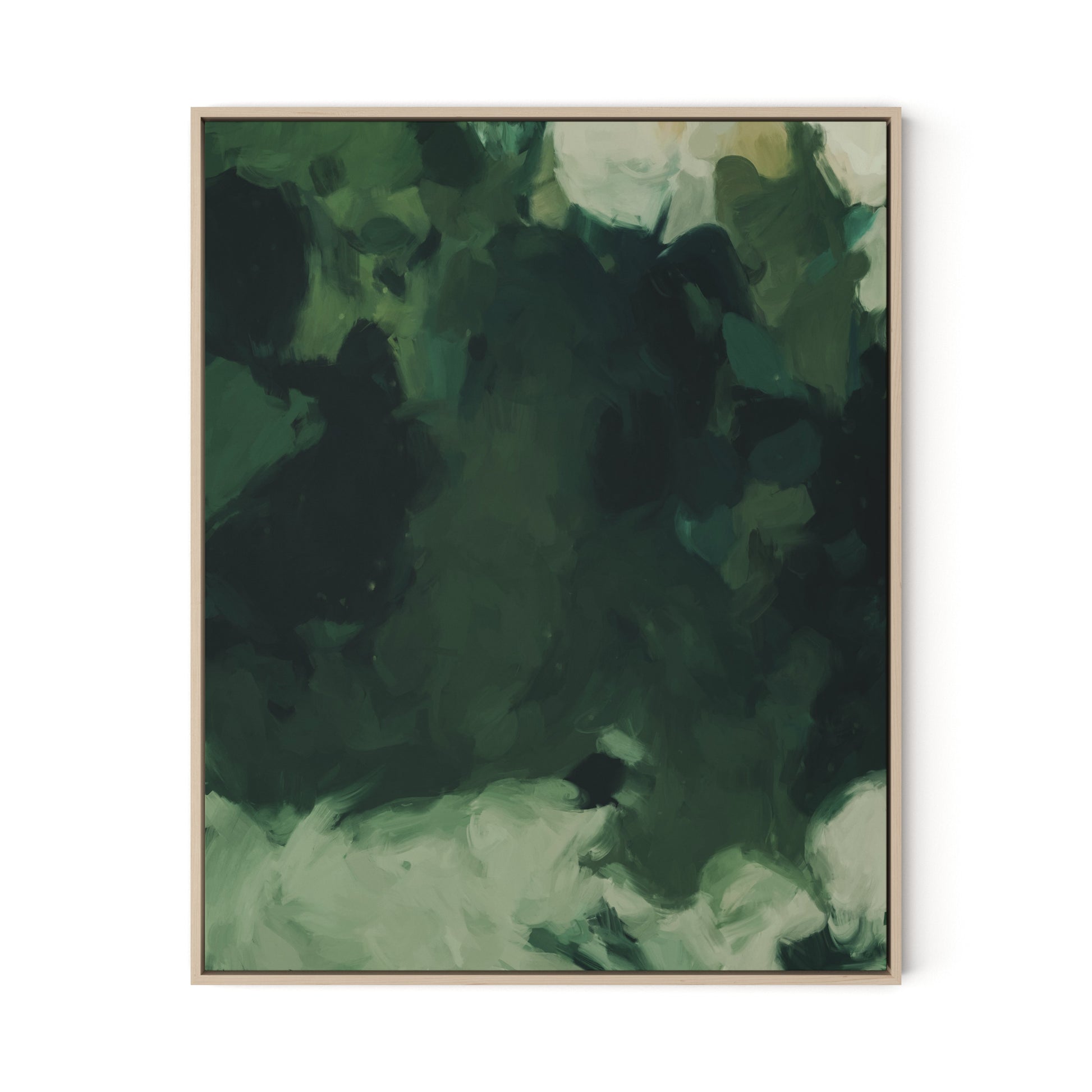 Beneath the Sea Canvas Floater Framed / 26 x 32 in / Natural Maple