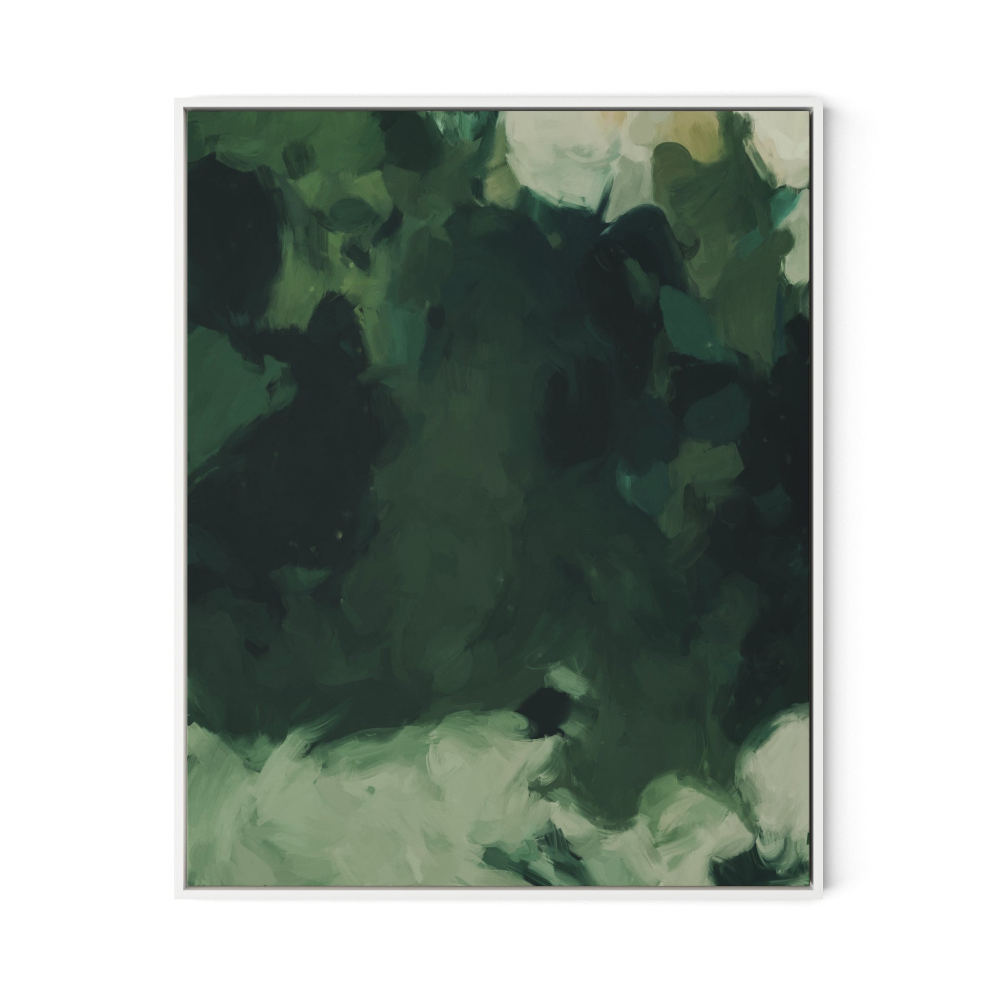 Beneath the Sea Canvas Floater Framed / 26 x 32 in / White