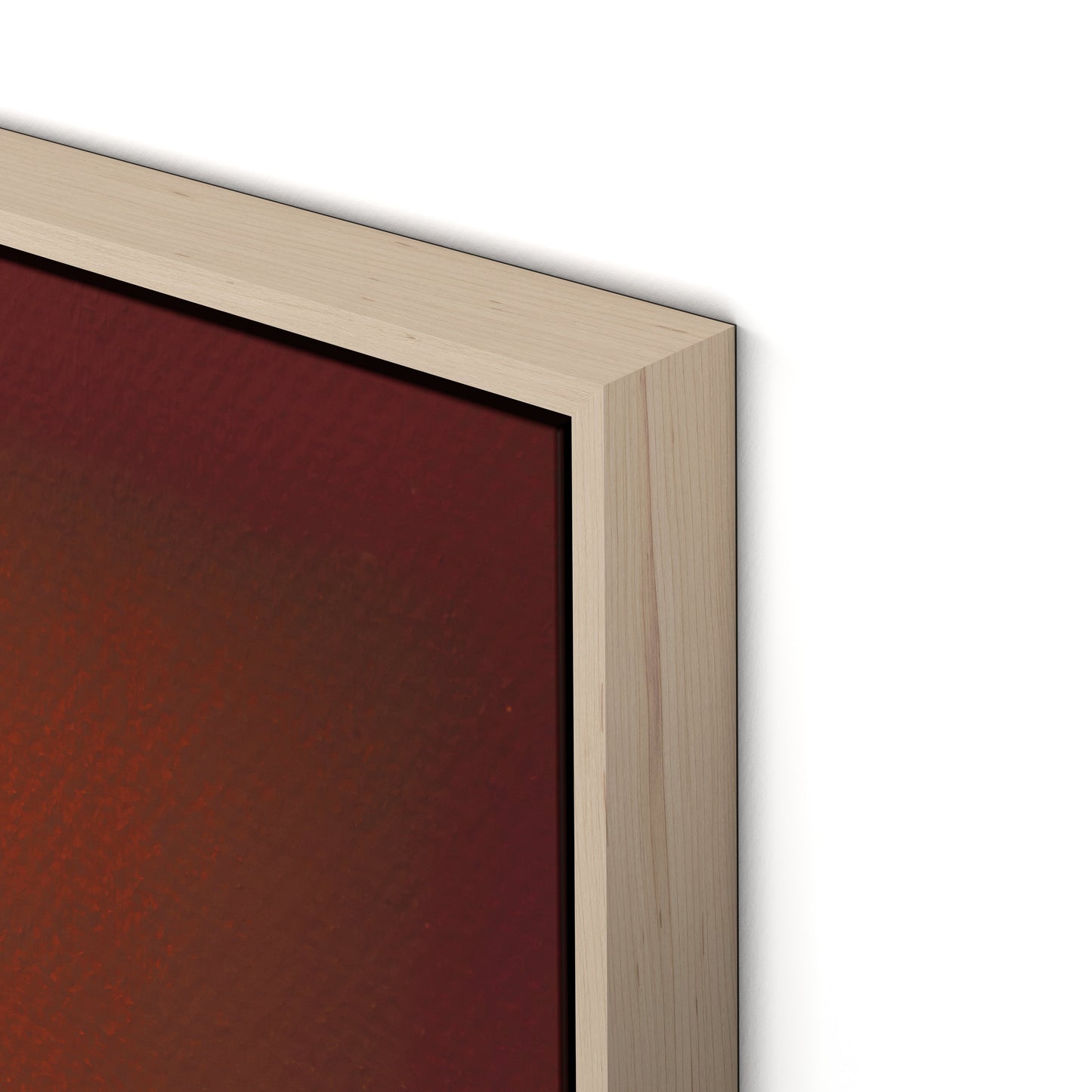 Composition Burgundy Canvas Floater Framed / 24 x 32 in / Natural Maple