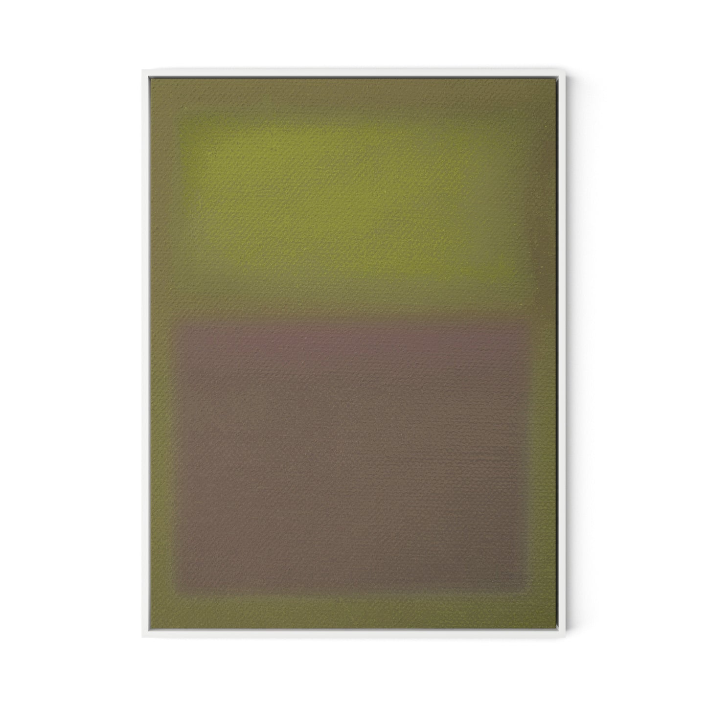 Composition Verdant Canvas Floater Framed / 24 x 32 in / White
