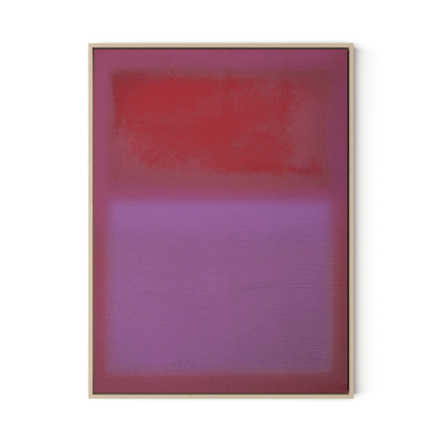 Composition Violet Canvas Floater Framed / 24 x 32 in / Natural Maple