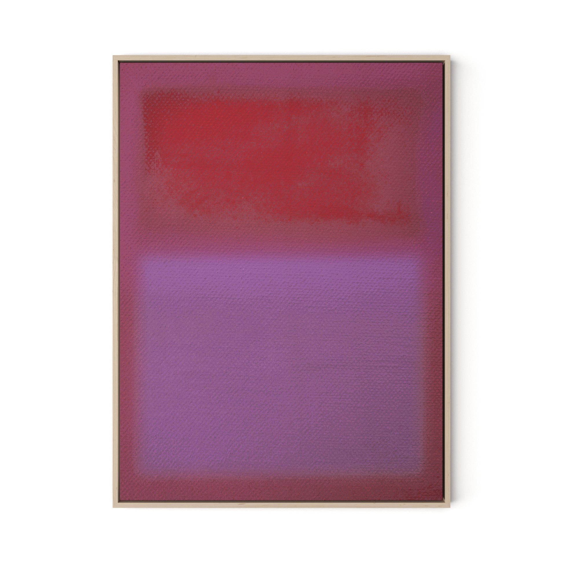 Composition Violet Canvas Floater Framed / 24 x 32 in / Natural Maple