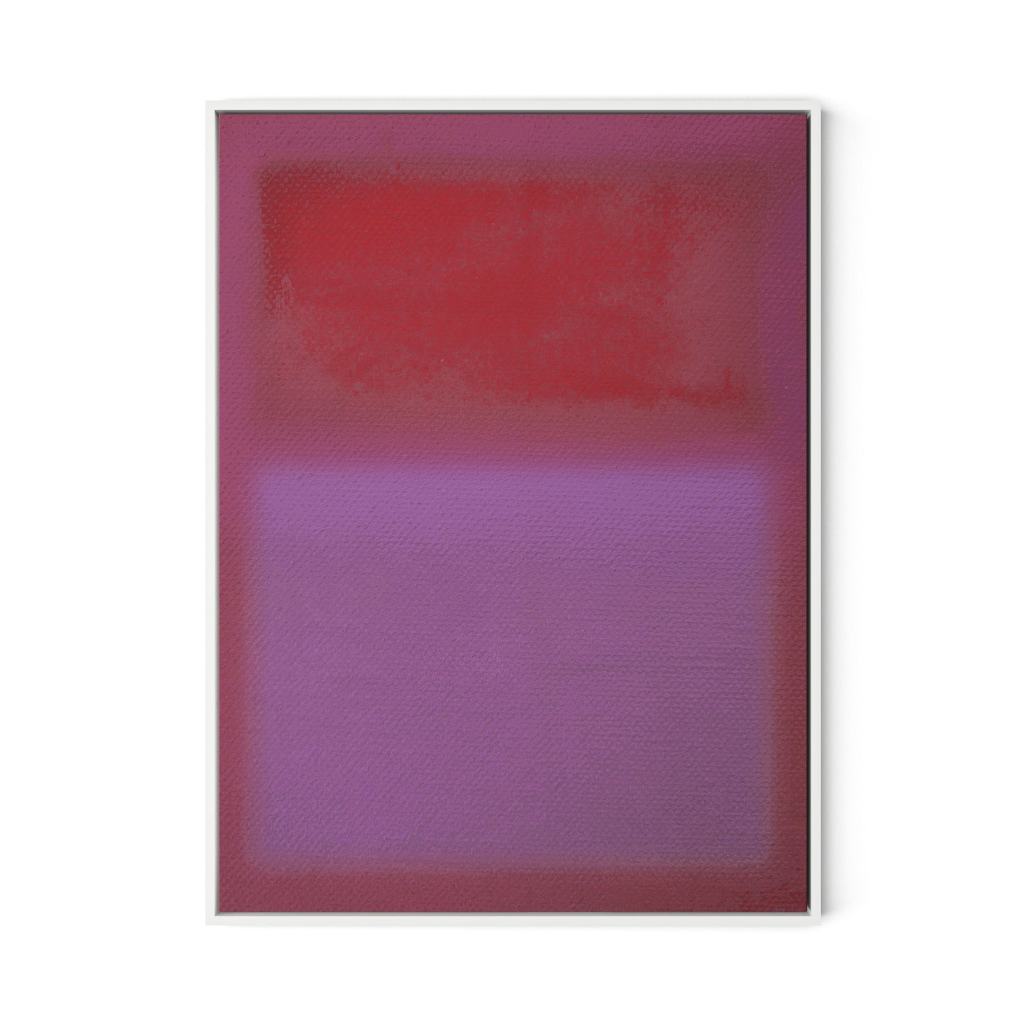 Composition Violet Canvas Floater Framed / 24 x 32 in / White