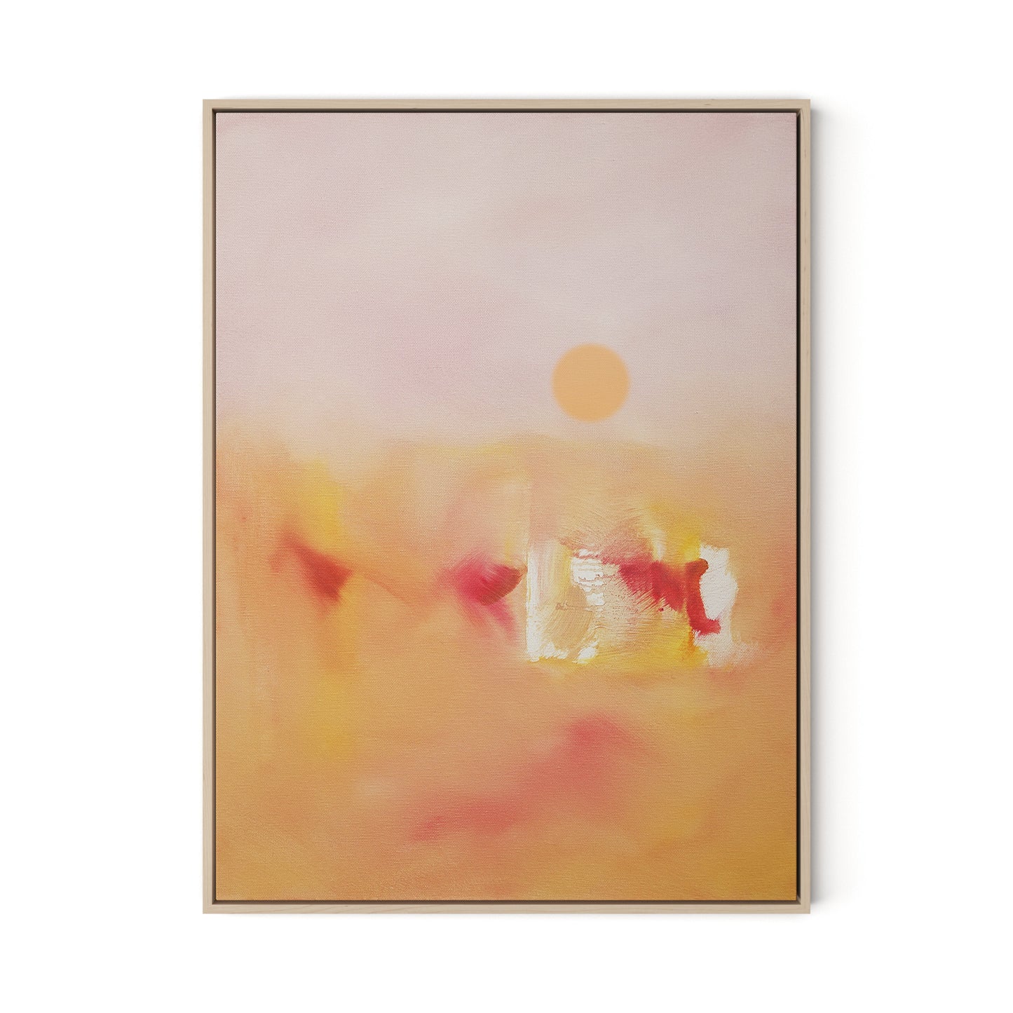 Serengeti Release Canvas Floater Framed / 24 x 32 in / Natural Maple