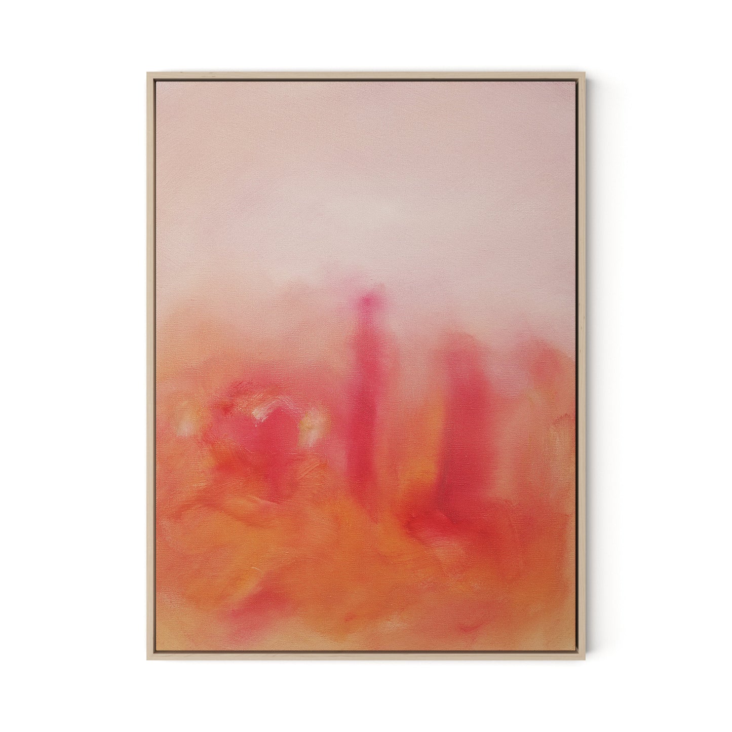 Marakech Figures V Canvas Floater Framed / 24 x 32 in / Natural Maple