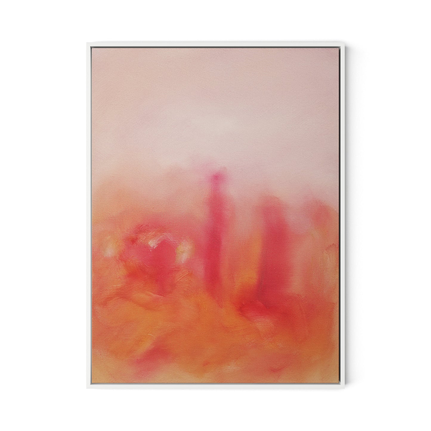 Marakech Figures V Canvas Floater Framed / 24 x 32 in / White