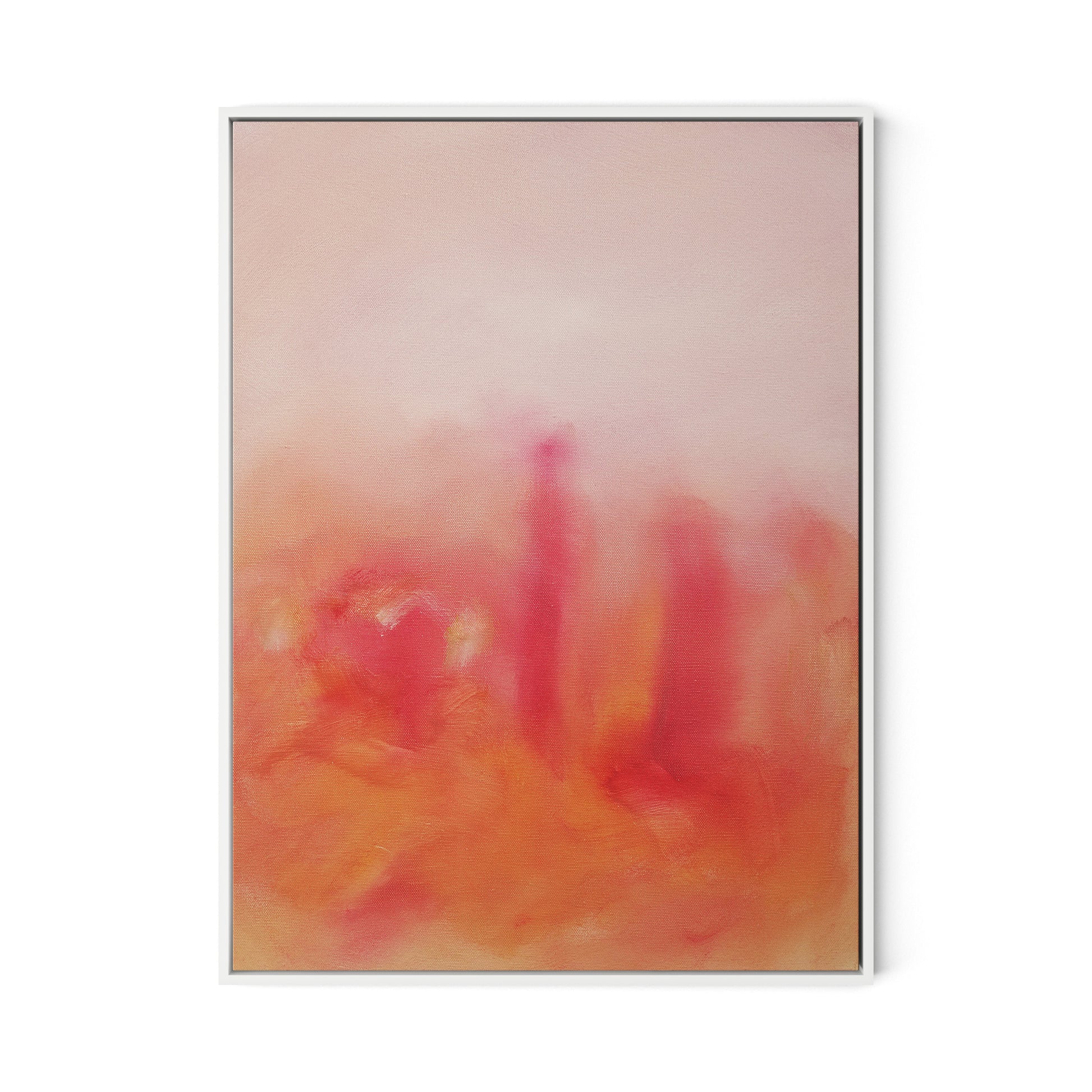 Marakech Figures V Canvas Floater Framed / 24 x 32 in / White