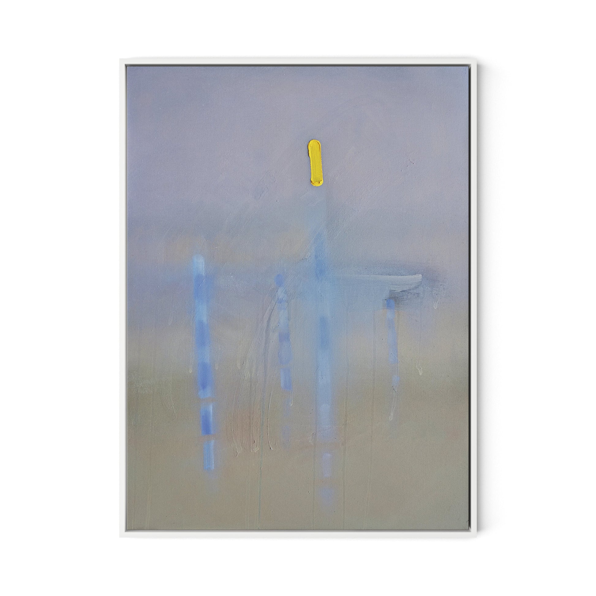 Lagoon Canvas Floater Framed / 24 x 32 in / White